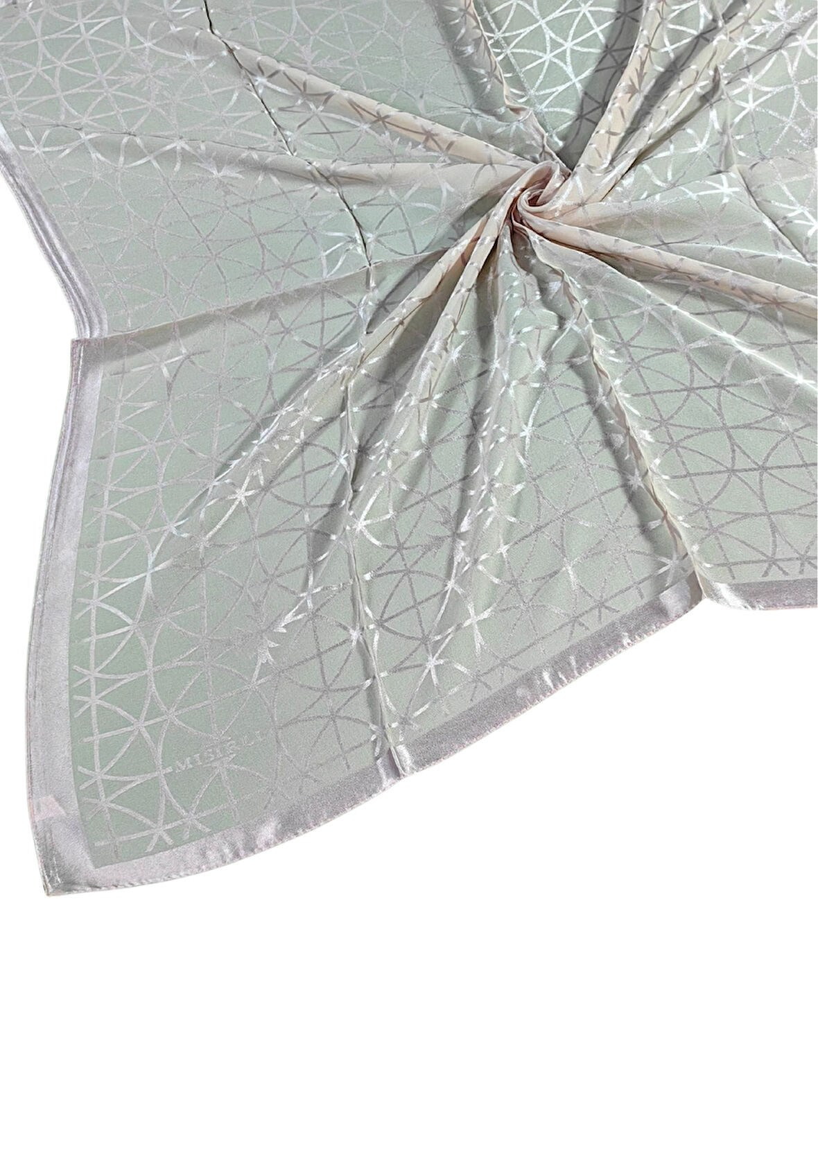 Mısırlı Eşarpları Devore Geometrik Desenli Eşarp