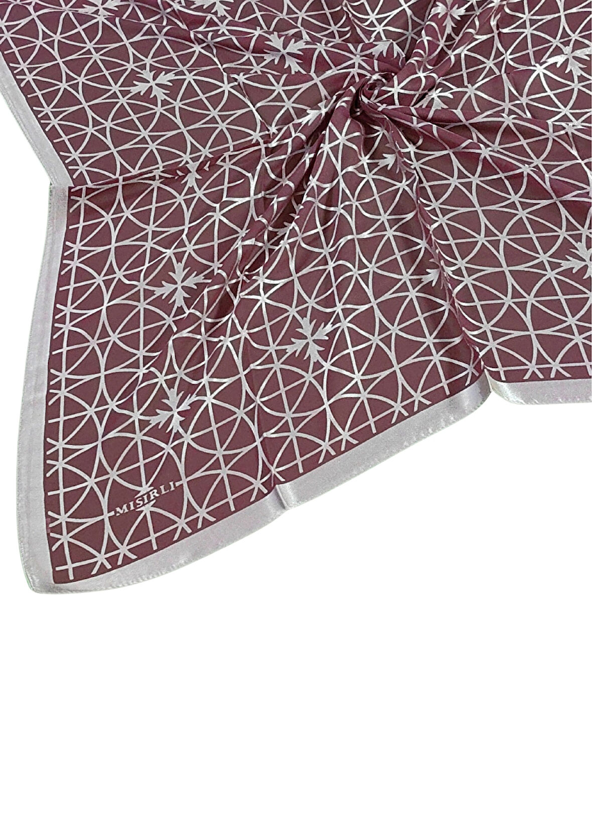 Mısırlı Eşarpları Devore Geometrik Desenli Eşarp