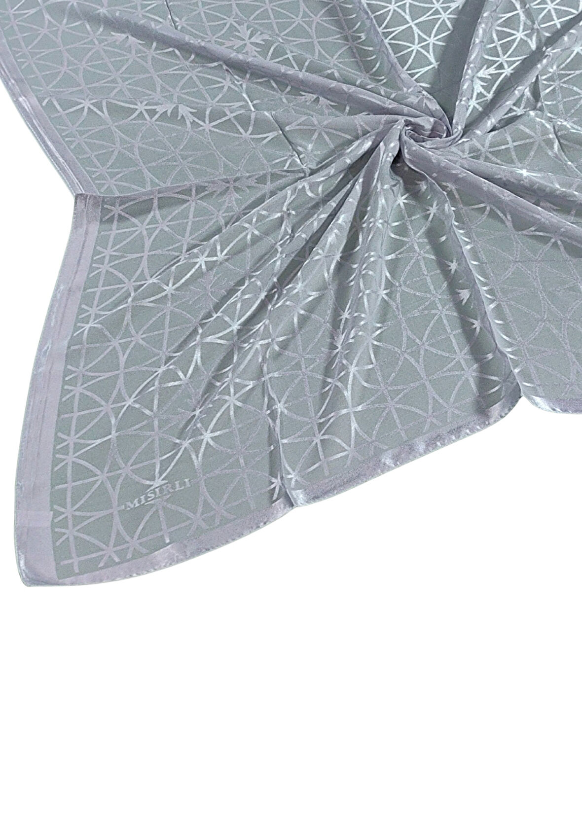 Mısırlı Eşarpları Devore Geometrik Desenli Eşarp