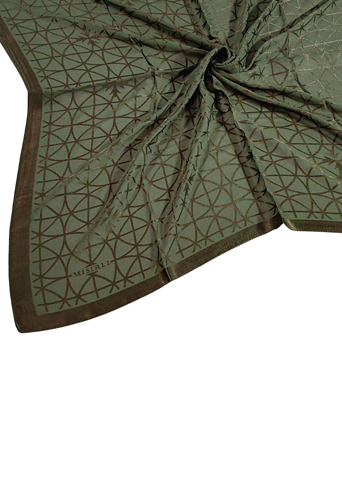 Mısırlı Eşarpları Devore Geometrik Desenli Eşarp