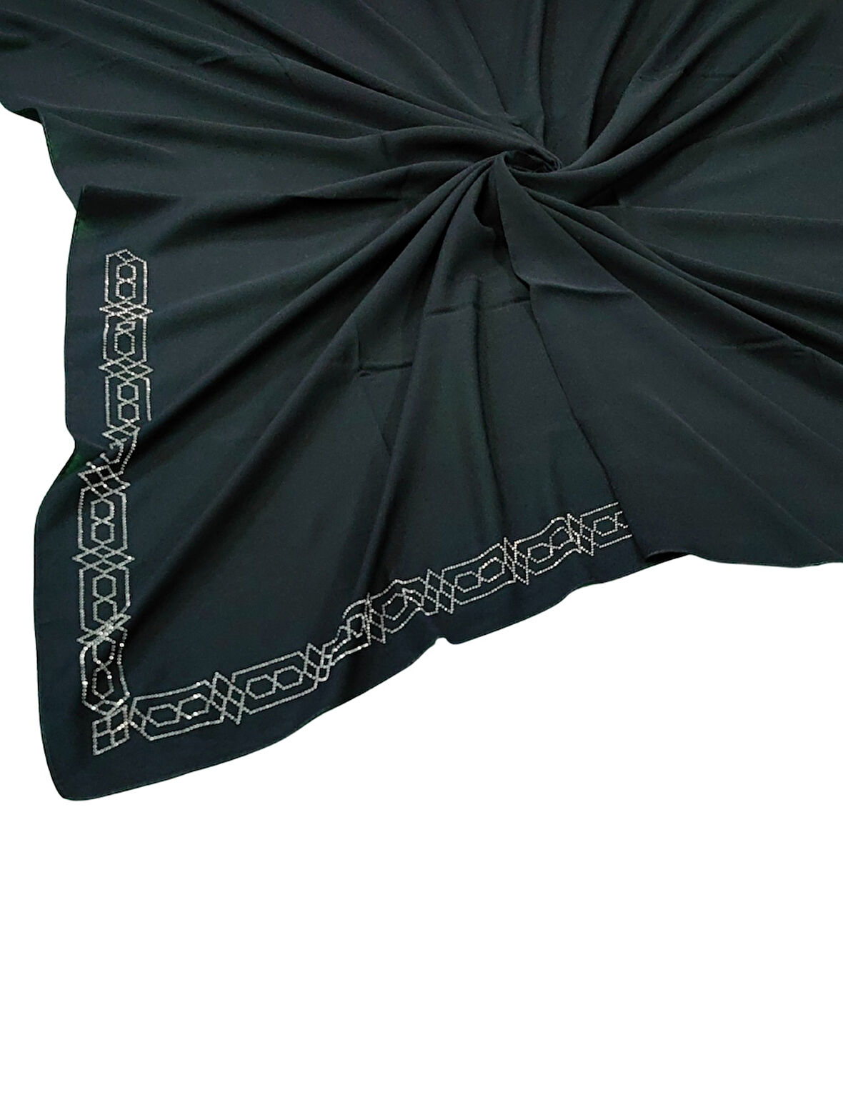 Medine İpeği Abiye Taşlı Eşarp – 110x110 cm