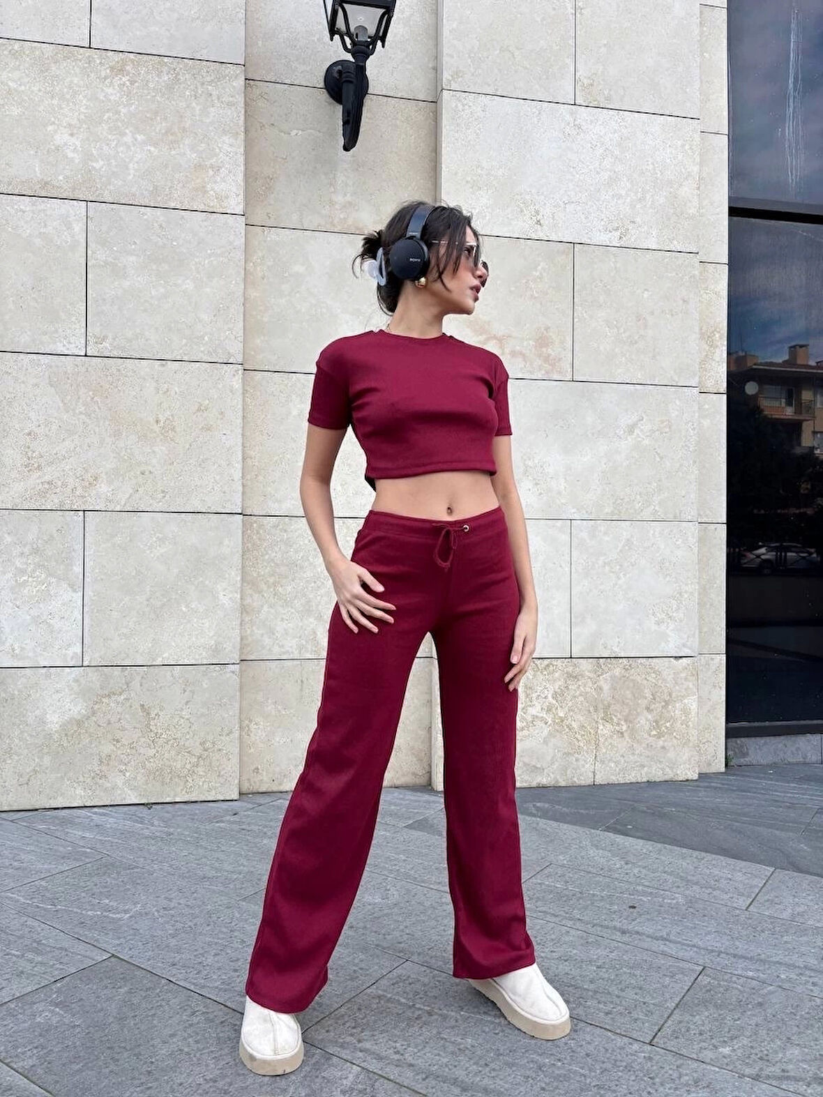 BİÇOMİ Bol paça pantolonlu alt üst takım