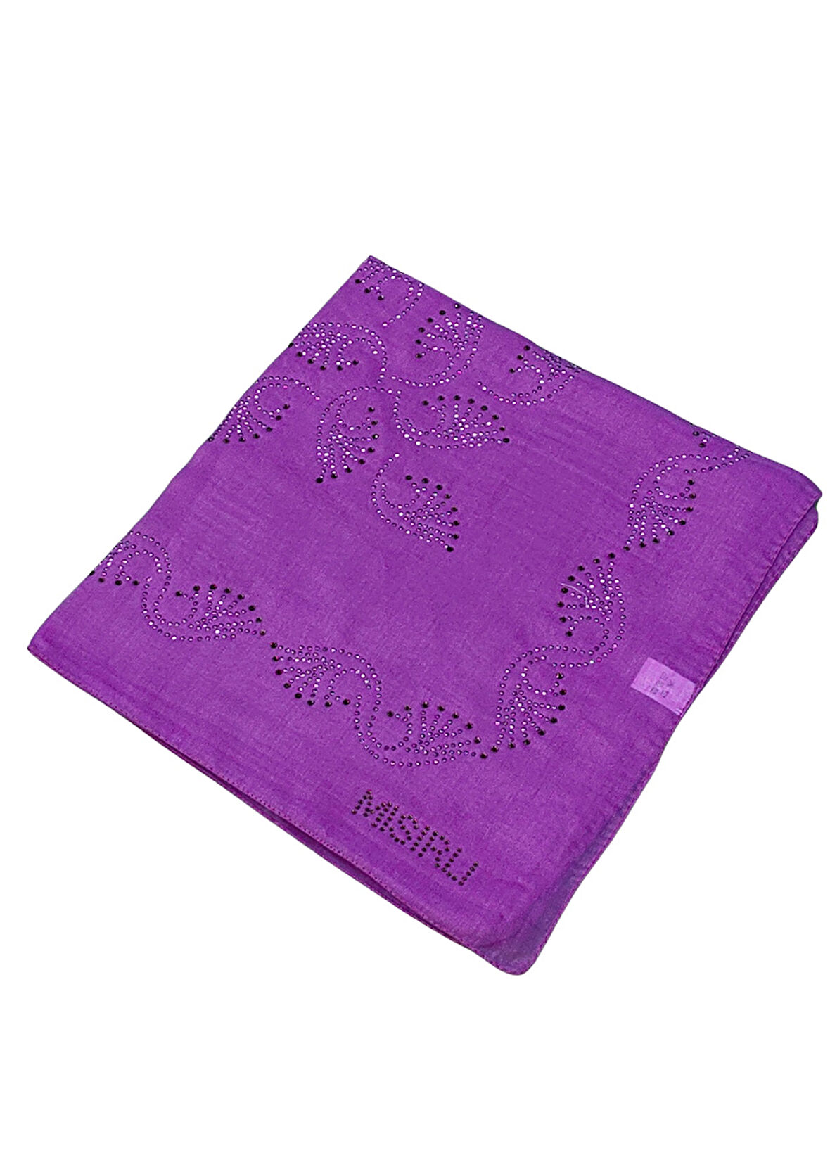 Mısırlı Eşarpları Taşlı Pamuklu Yazma Eşarp - 100x100 cm