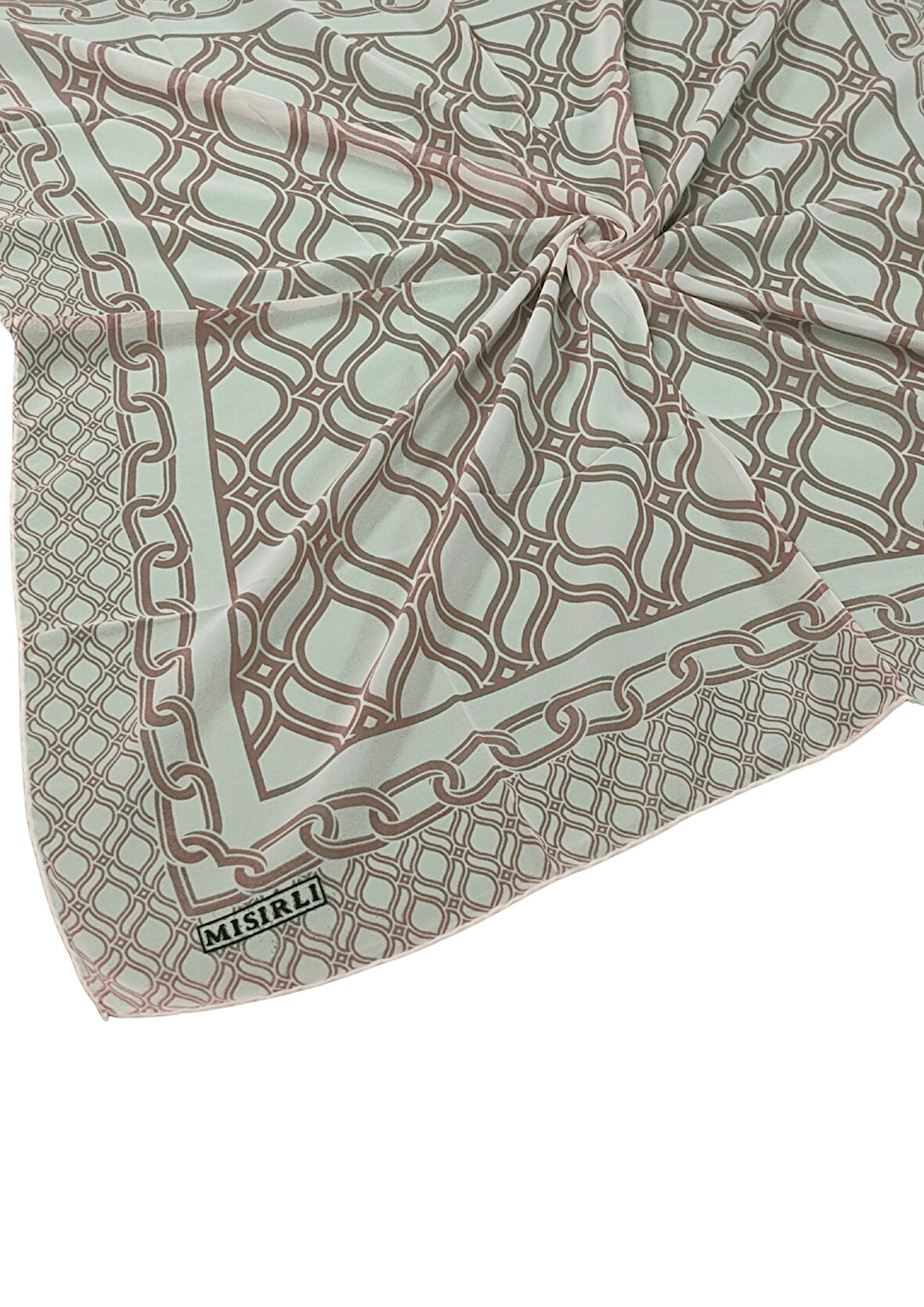 Mısırlı Eşarpları Emprime Krep Desenli Eşarp