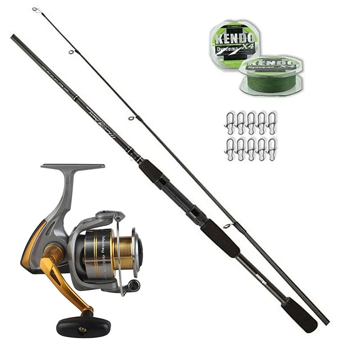 Okuma Monkey 4000 - Okuma Wavepower 244cm 15-40gr Spin Olta Seti