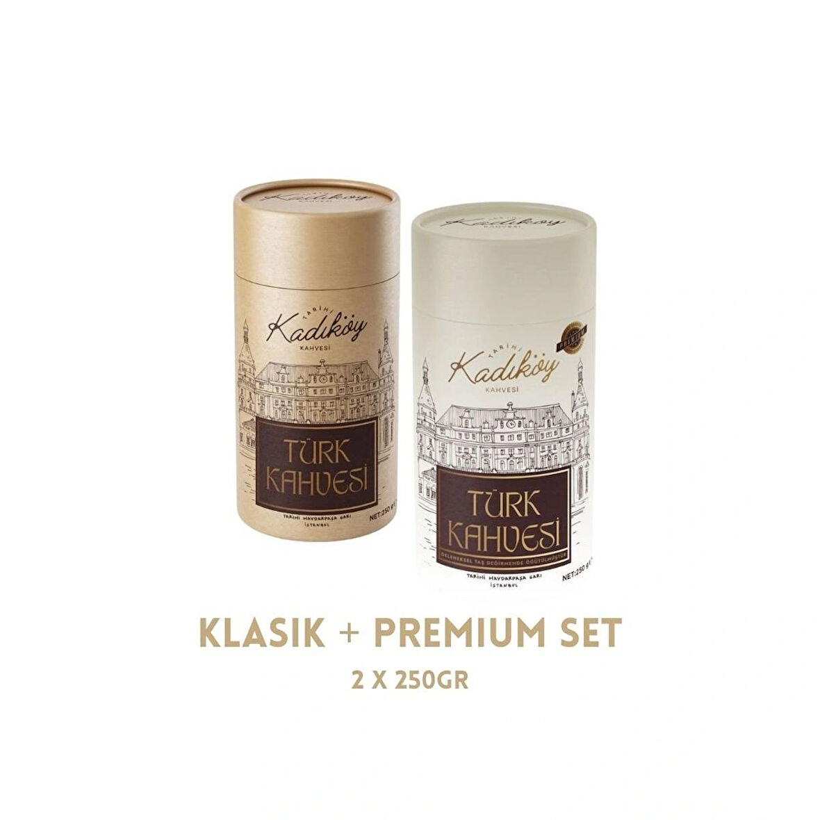 Tarihi Kadıköy Kahvesi Klasik + Premium Türk Kahvesi Set (2 x 250gr)