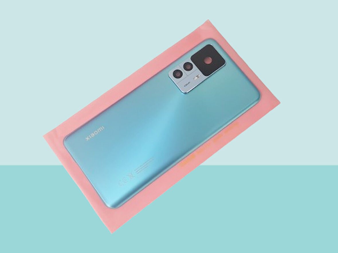 Tkgz - Xiaomi Mi 12T Arka Pil Batarya Kapağı Kapak (FULL KAMERA LENSİ 108 MP) MAVİ