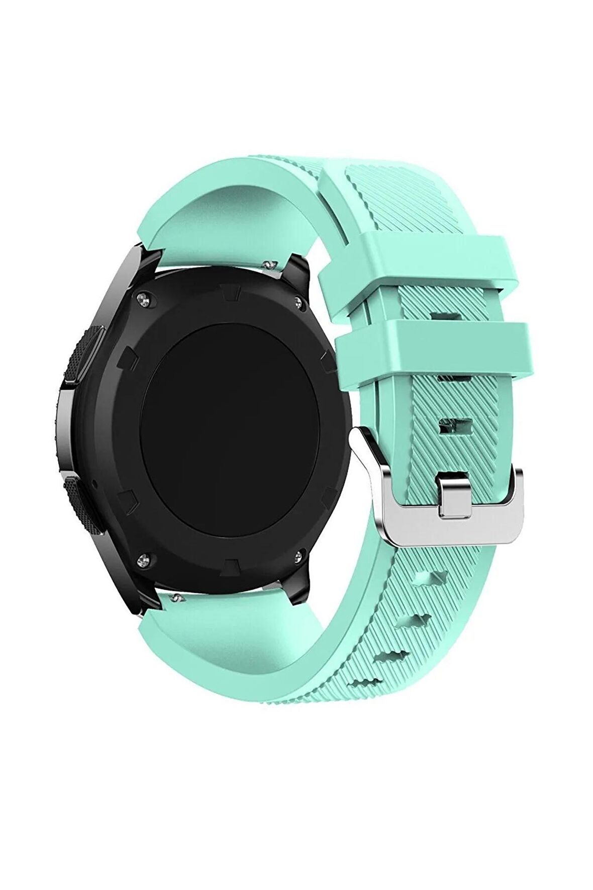 Megafox Amazfit GTR 47 mm/GTR 2 47mm/GTR 2e 47mm Silikon Kordon Spor Çizgili Tasarım Esnek Bileklik