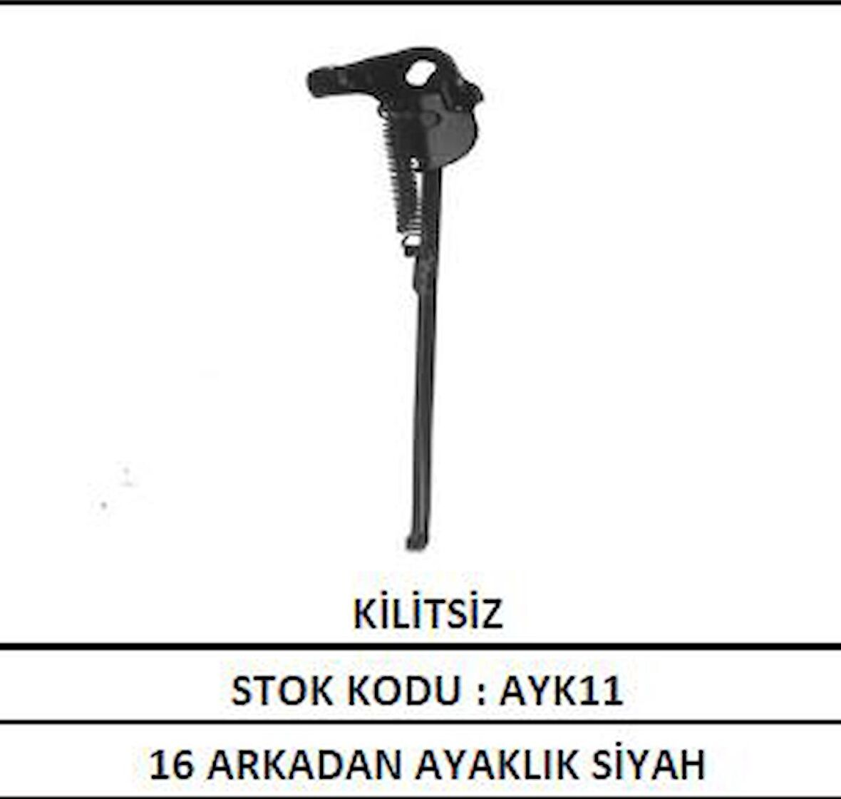 ARKA AYAK 16'' JANT SİYAH MODEL ÇOCUK BİSİKLETİ PARK AYAK