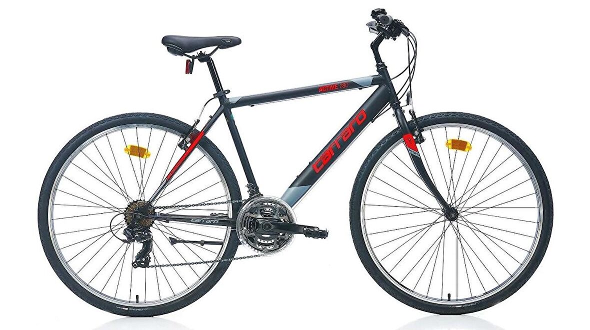 Carraro Active 280 28 Jant 21 Vites Şehir Bisikleti Gri - Kırmızı - Siyah