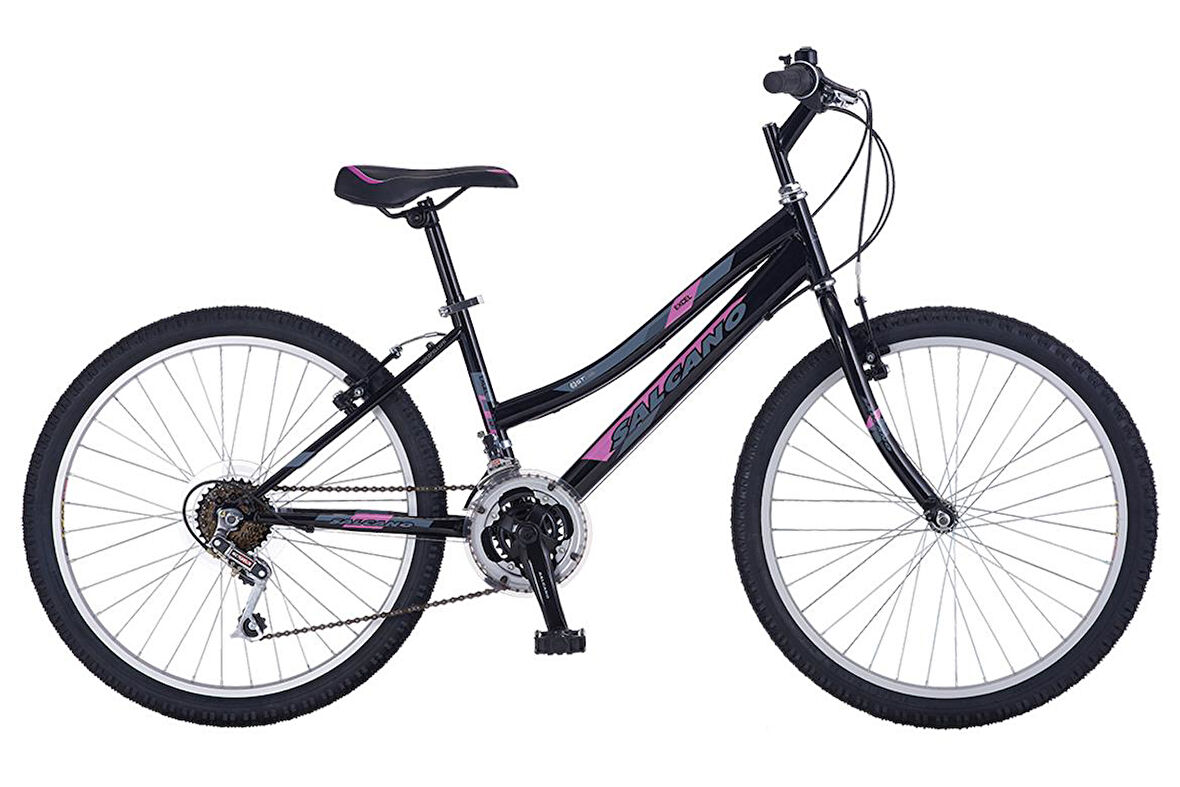 Salcano Excel Lady 24"Jant V Fren 14 Kadro 21 Vites Dağ Bisikleti Siyah Mor