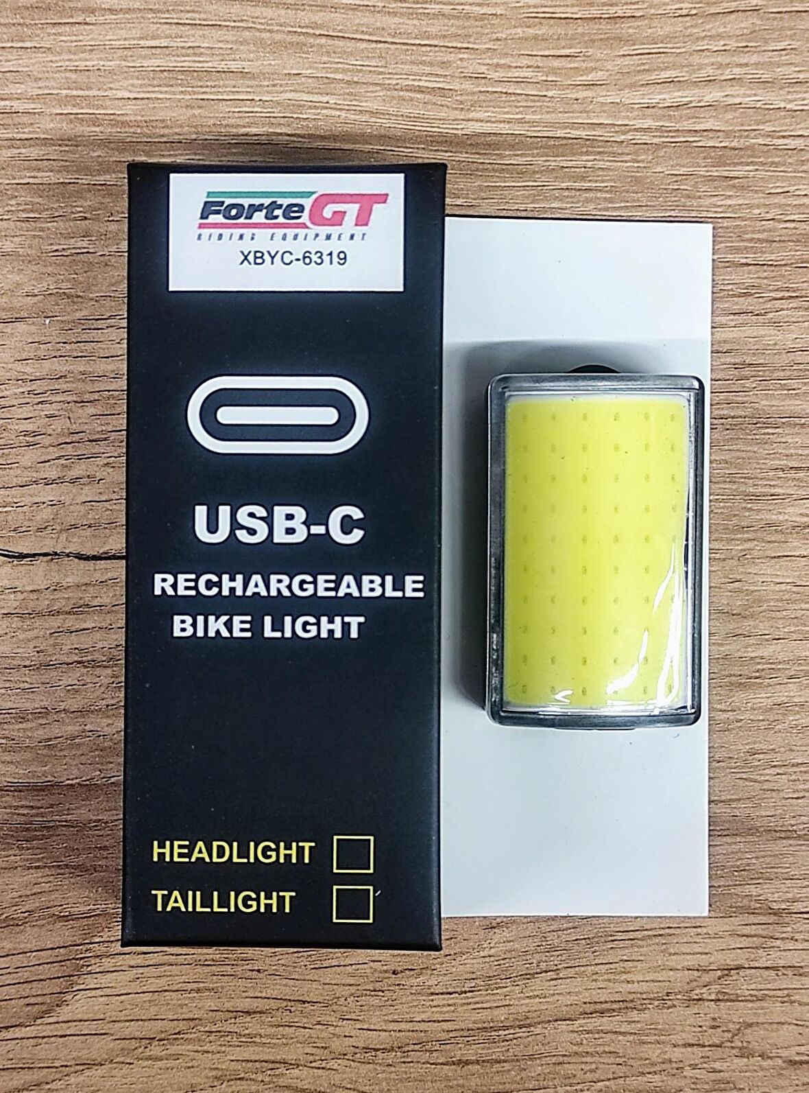 Forte Gt 6319 Bisiklet Ön Işık 250 Lümen Lityum Pilli Usb Şarjlı Yüksek Güçlü Far Beyaz