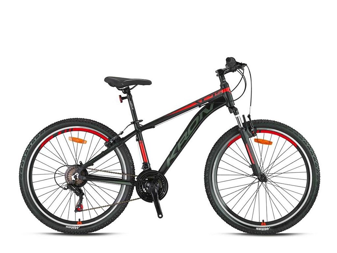 Kron XC 75 27.5" Jant V Fren 17 Kadro 21 Vites Dağ Bisikleti Siyah Kırmızı Füme