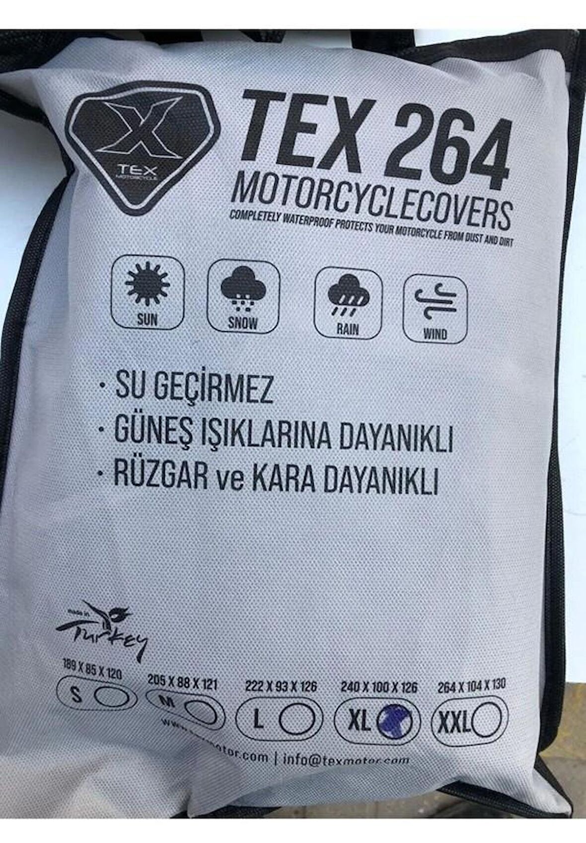 XBYC 264 Motosiklet Ve Bisiklet Brandası Su geçirmez Kalın Kumaş M Beden