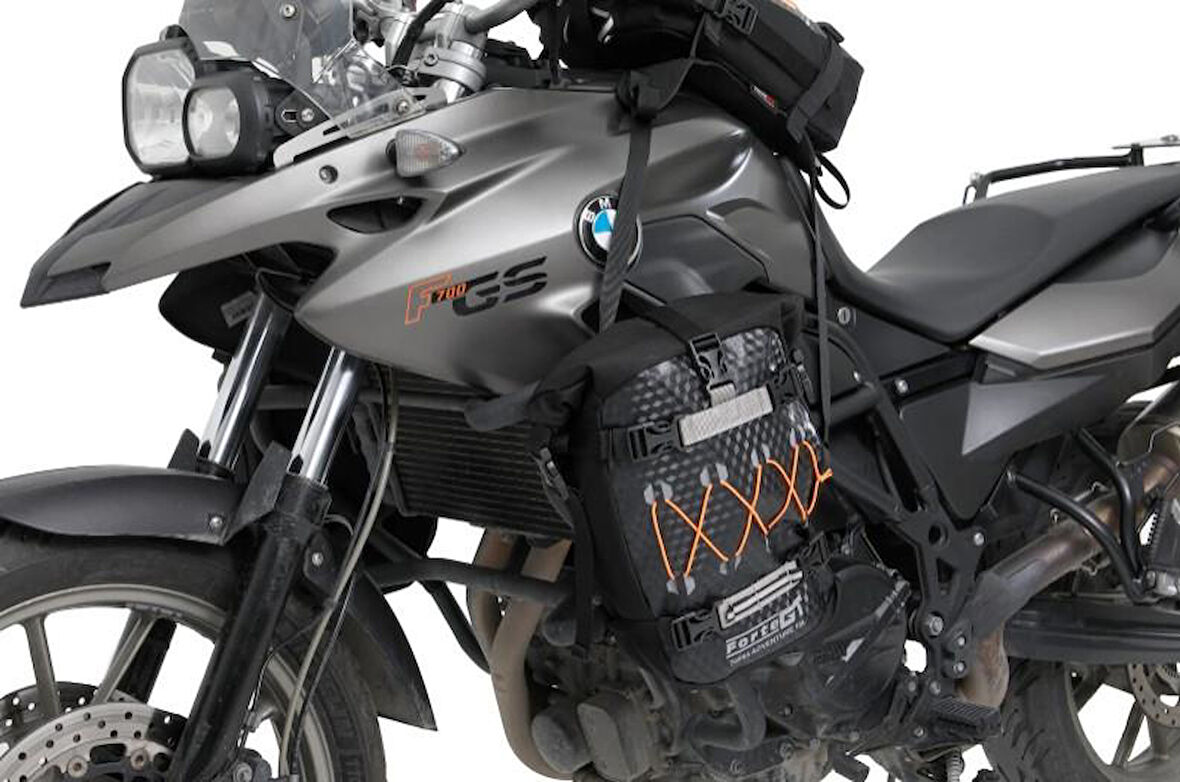 Forte Gt 70854 Adventure Motosiklet Bar Çantası 10+10 Litre Siyah Turuncu