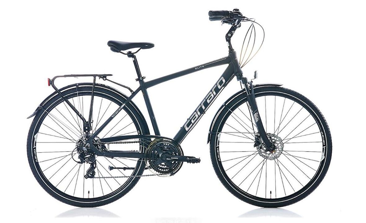 Carraro Elite 706 28" Jant 48 Cm Kadro 21 Vites Hidrolik Fren Şehir Bisikleti Siyah Gri