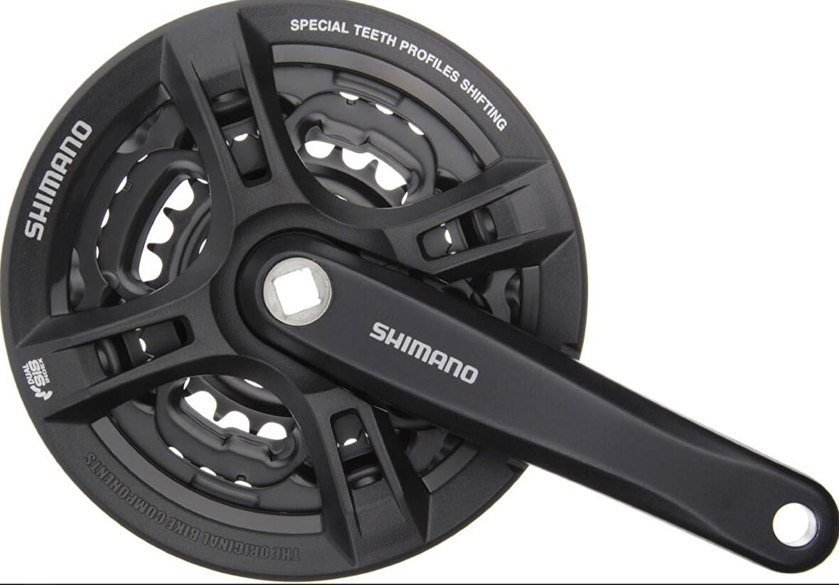 Shımano Fc-m171 6-7-8 Vites 48t 3 Lü Çark Dişli Aynakol 175 mm Shimano Aynakol Siyah 48/38/28T