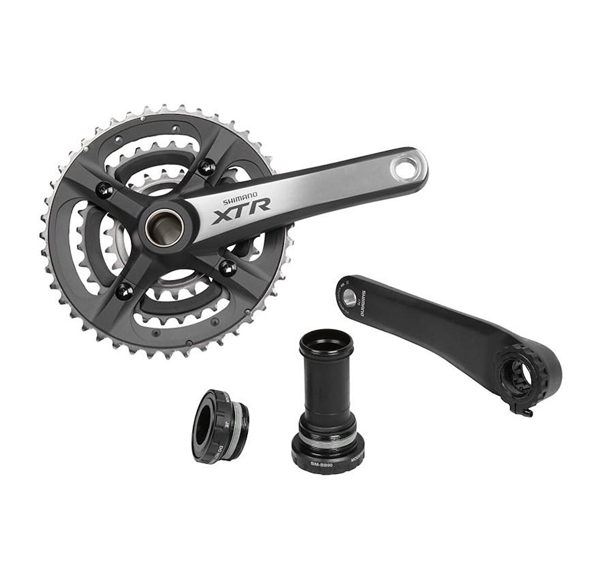 Shımano XTR FC-M970 175MM 44X32X24T Shımano XTR 3'Lü Aynakol Hollowtech Orta Göbek Dahil