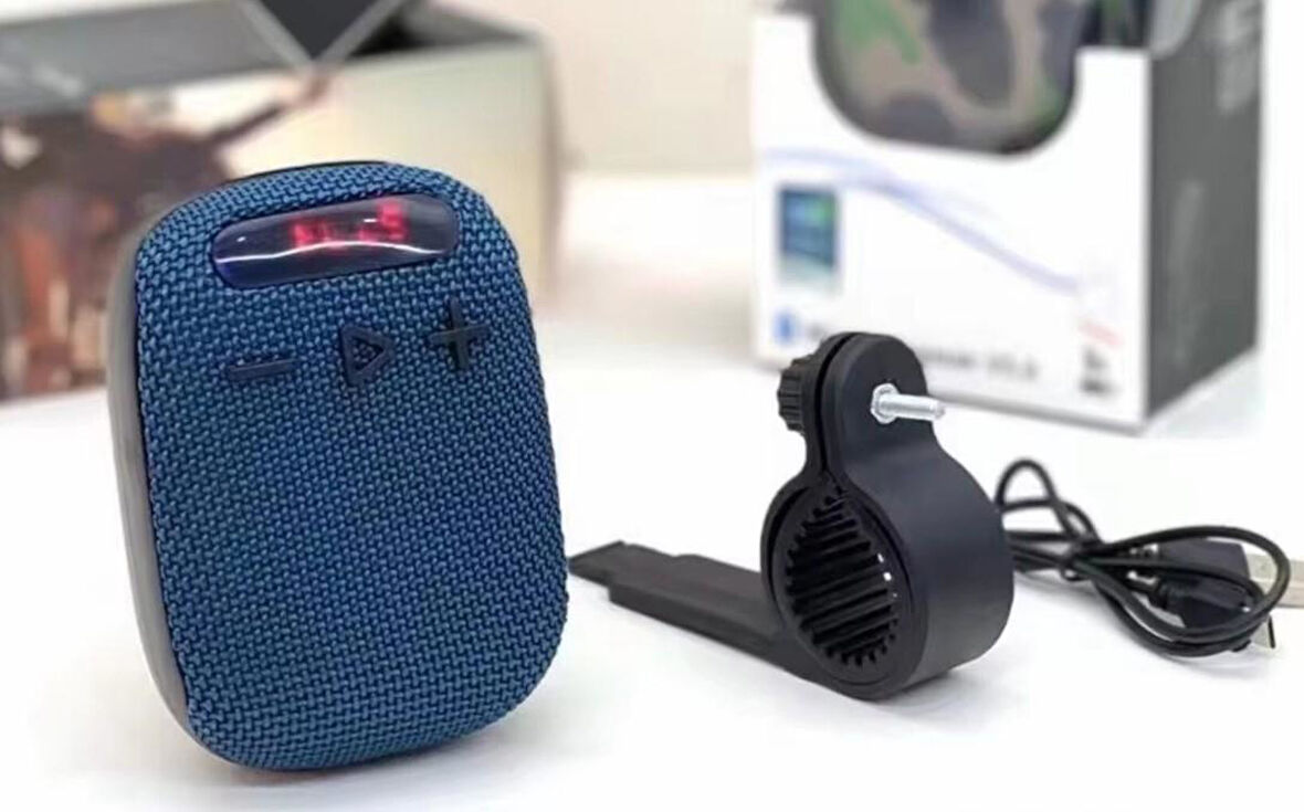 Xbyc 2727 Bluetooth Bağlantılı Hoparlör Su Geçirmez Şarjlı Bisiklet Motosiklet Hoparlörü Lacivert