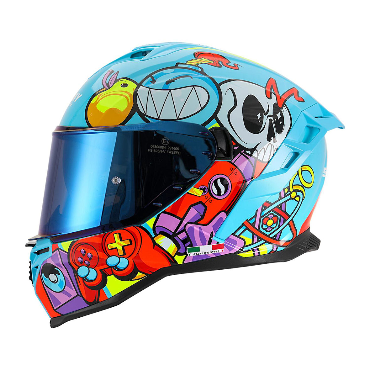 Sway Xbyc 867 Gamer Full Face Güneş Gözlüklü Kapalı Motosiklet Kaskı XL Beden