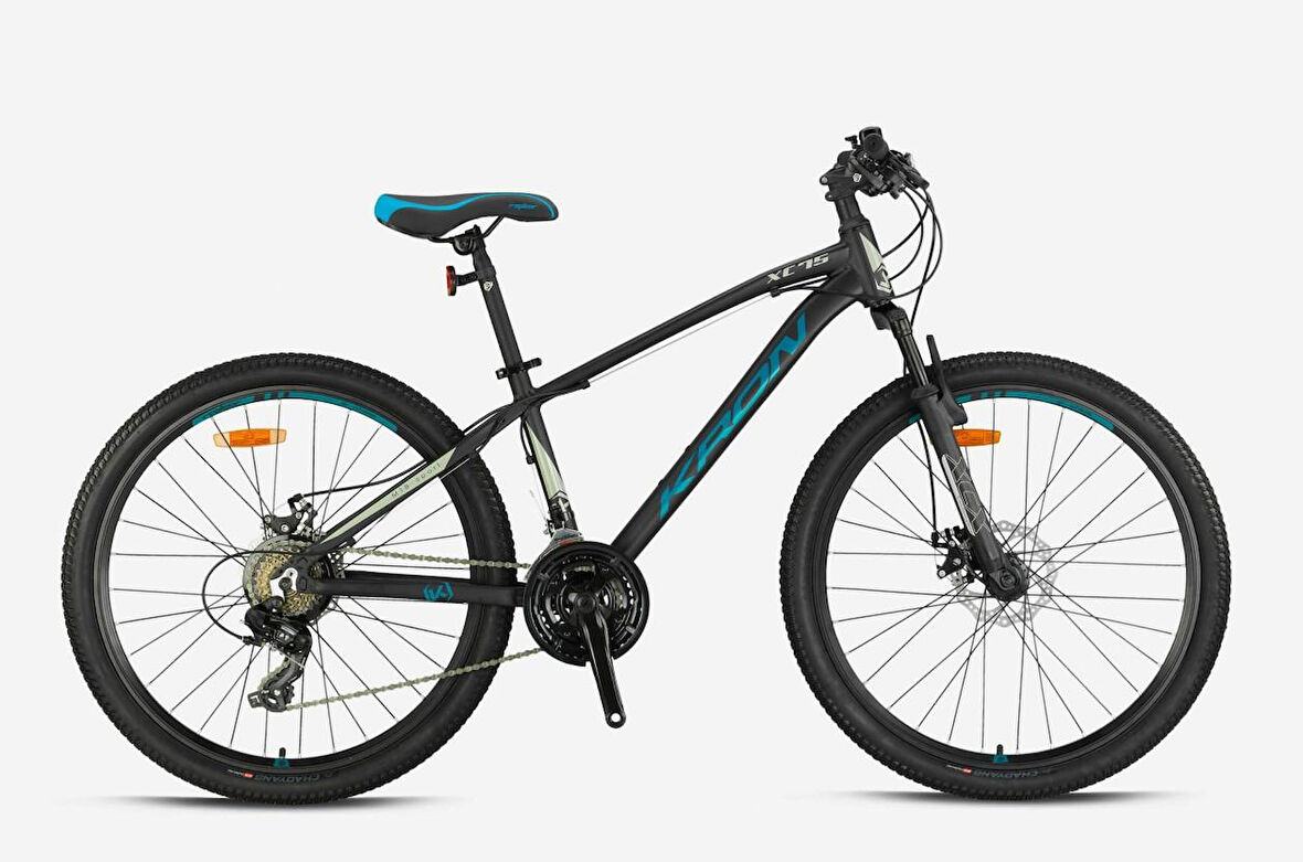 Kron XC 75 26" Jant Mekanik Disk 21 Vites MD Dağ Bisikleti Mat Siyah Mavi Kron 26 jant dağ bisikleti