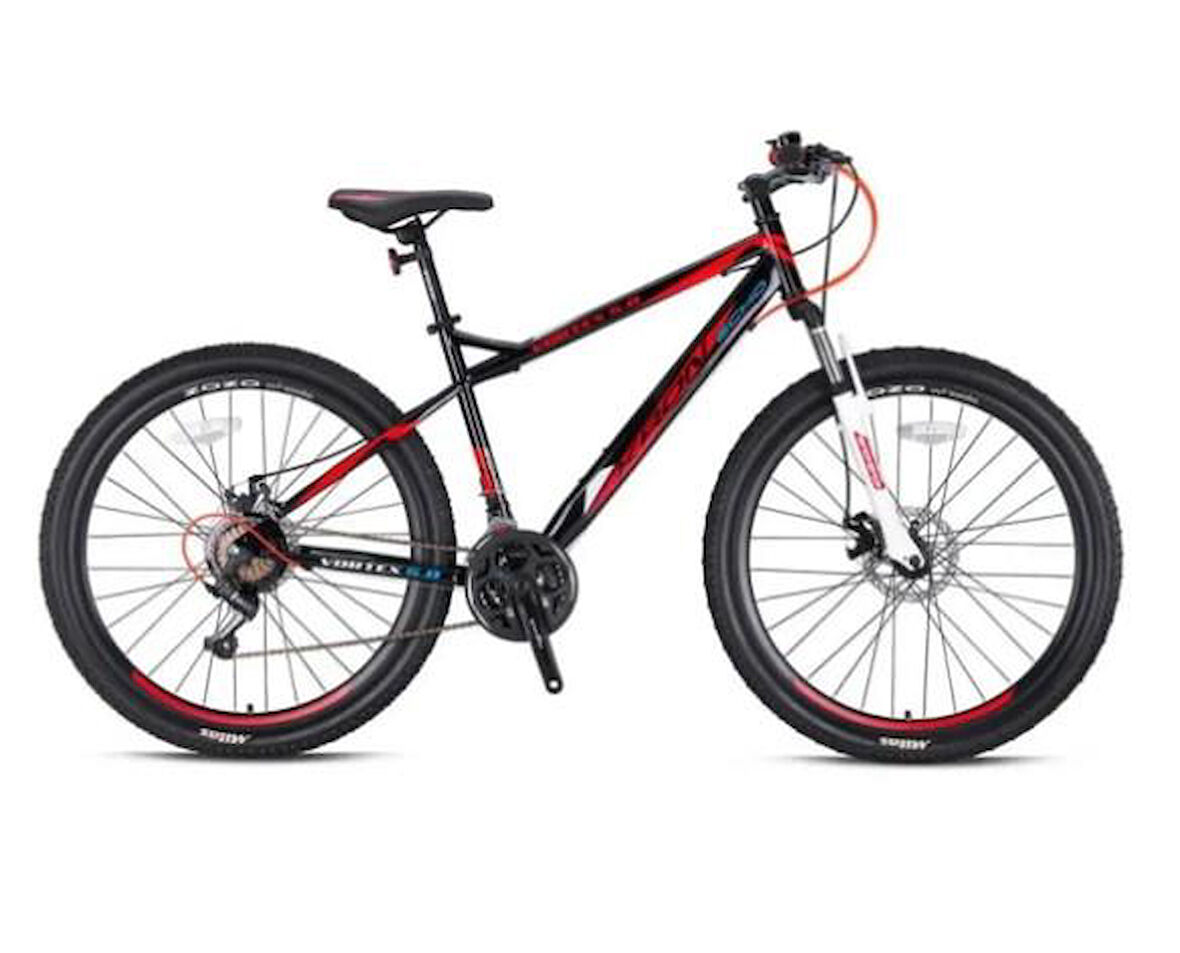 Kron VORTEX 5.0 26 Jant 21 Vites Mekanik Disk Çelik Dağ Bisikleti Siyah Kırmızı Vitesli Bisiklet