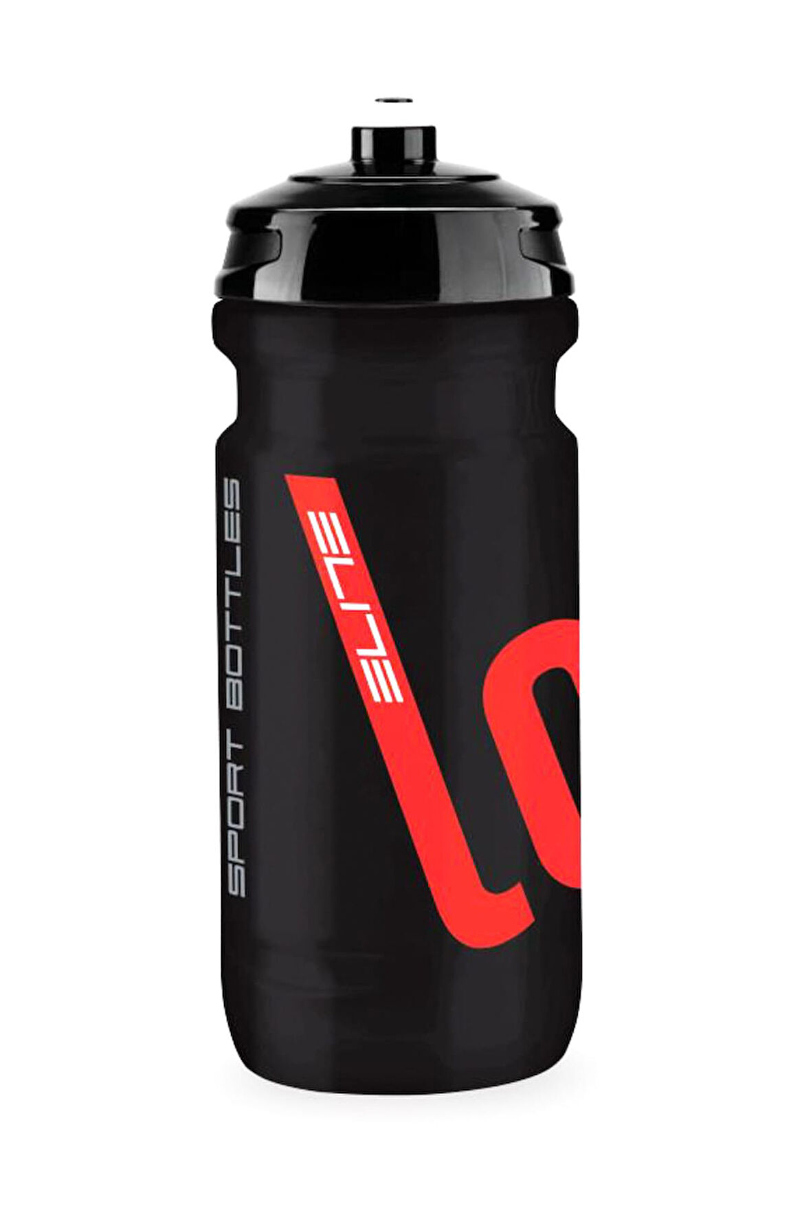 Elite Loli Bisiklet Plastik Matara, Koku Yapmayan İtalyan Bisiklet Suluğu ELITE 600ml Matara Siyah