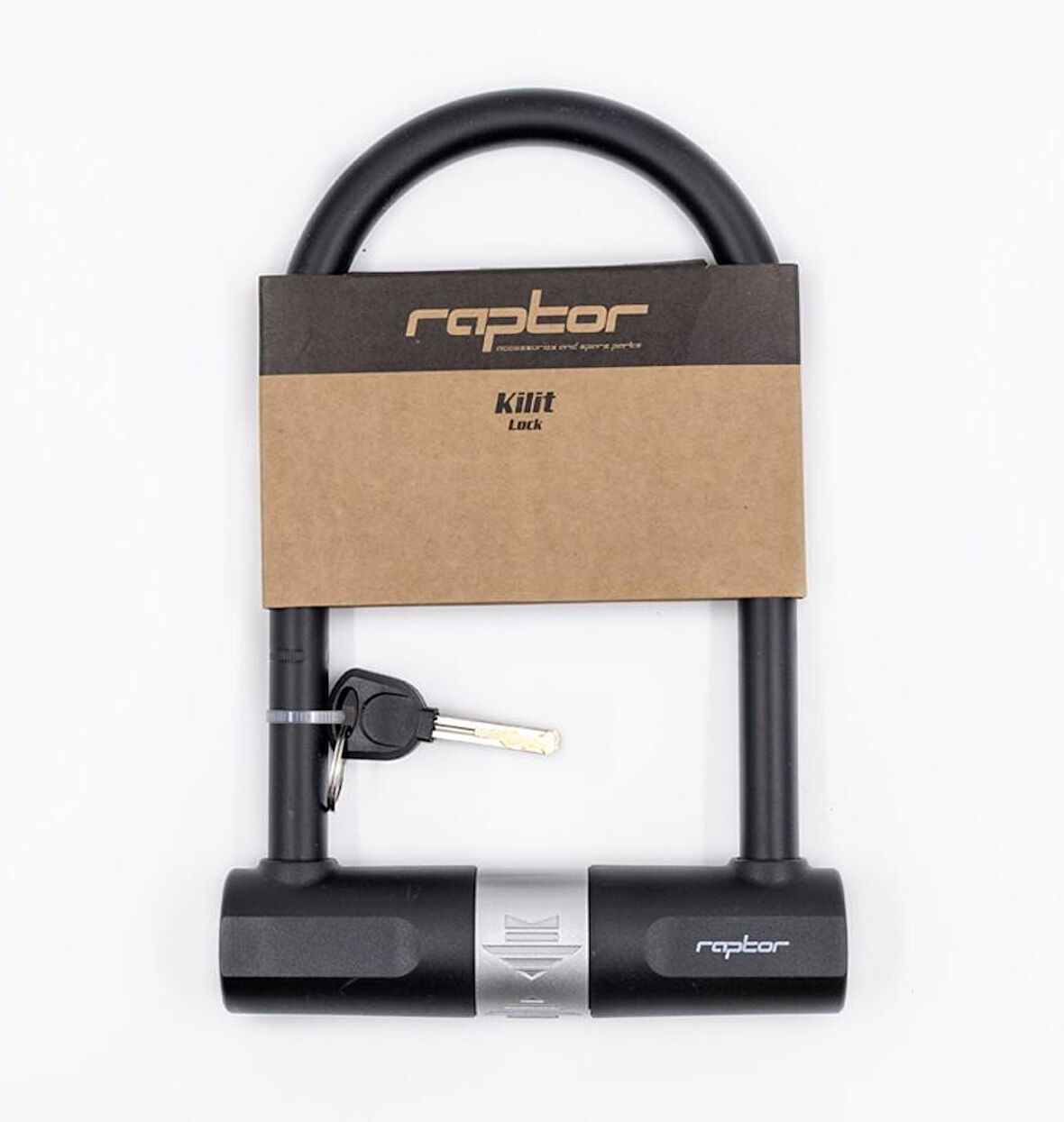 RAPTOR - Anahtarlı U Kilit 170×260mm Bisiklet Motosiklet Scooter Güvenlik U Kilidi