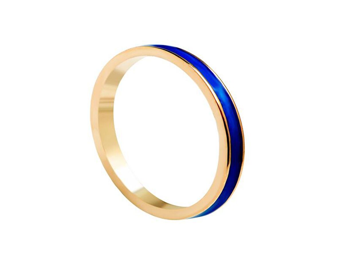 Taşsız Altın Kaplama Tamtur Mineli Gümüş Yüzük