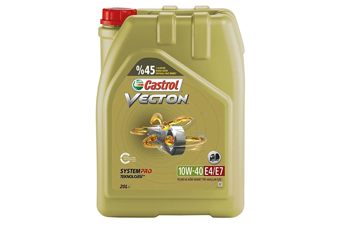 Castrol Vecton 10W-40 E4 E7 20 Lt Üretim 2022