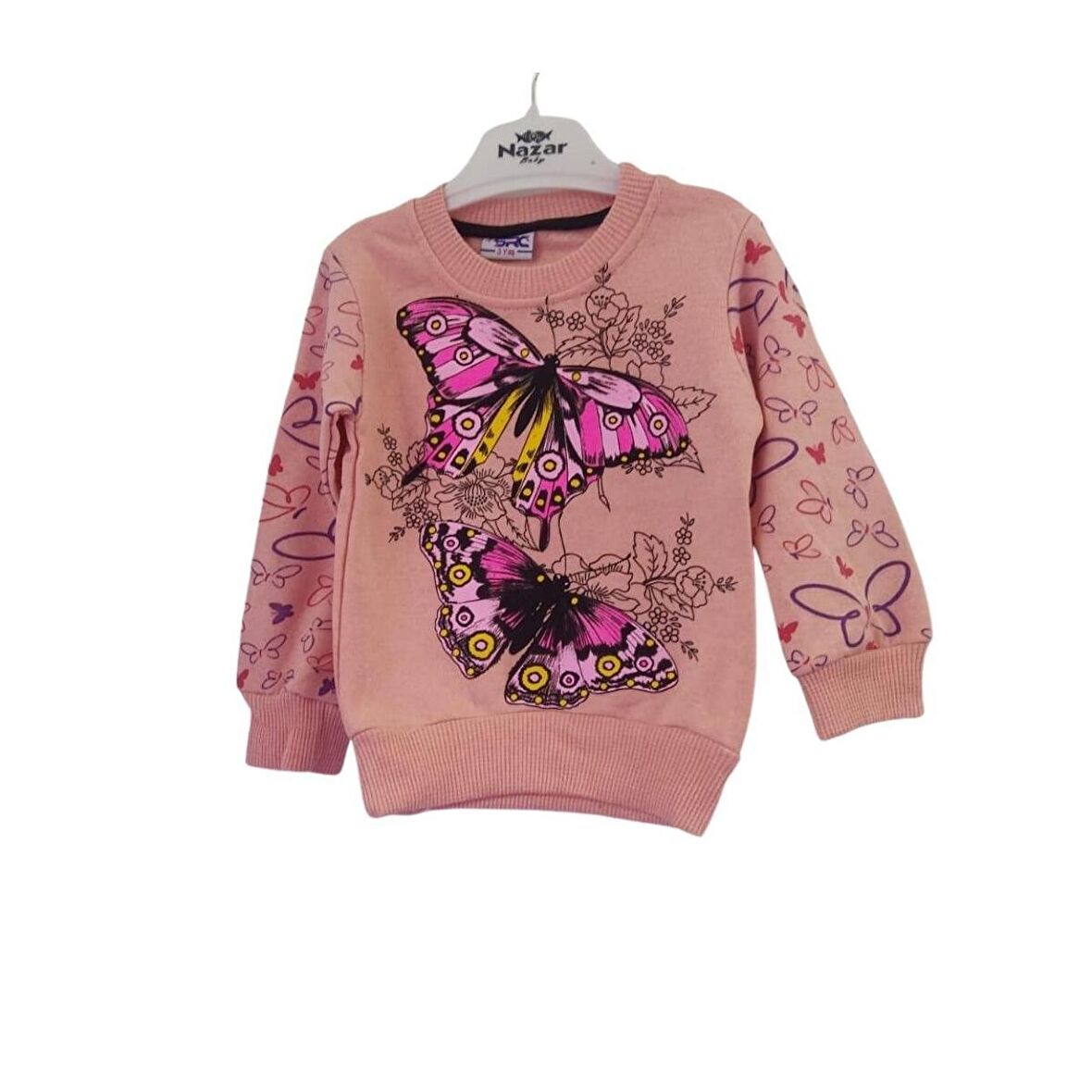 SRC KELEBEK DESENLİ KIZ ÇOCUK SWEAT