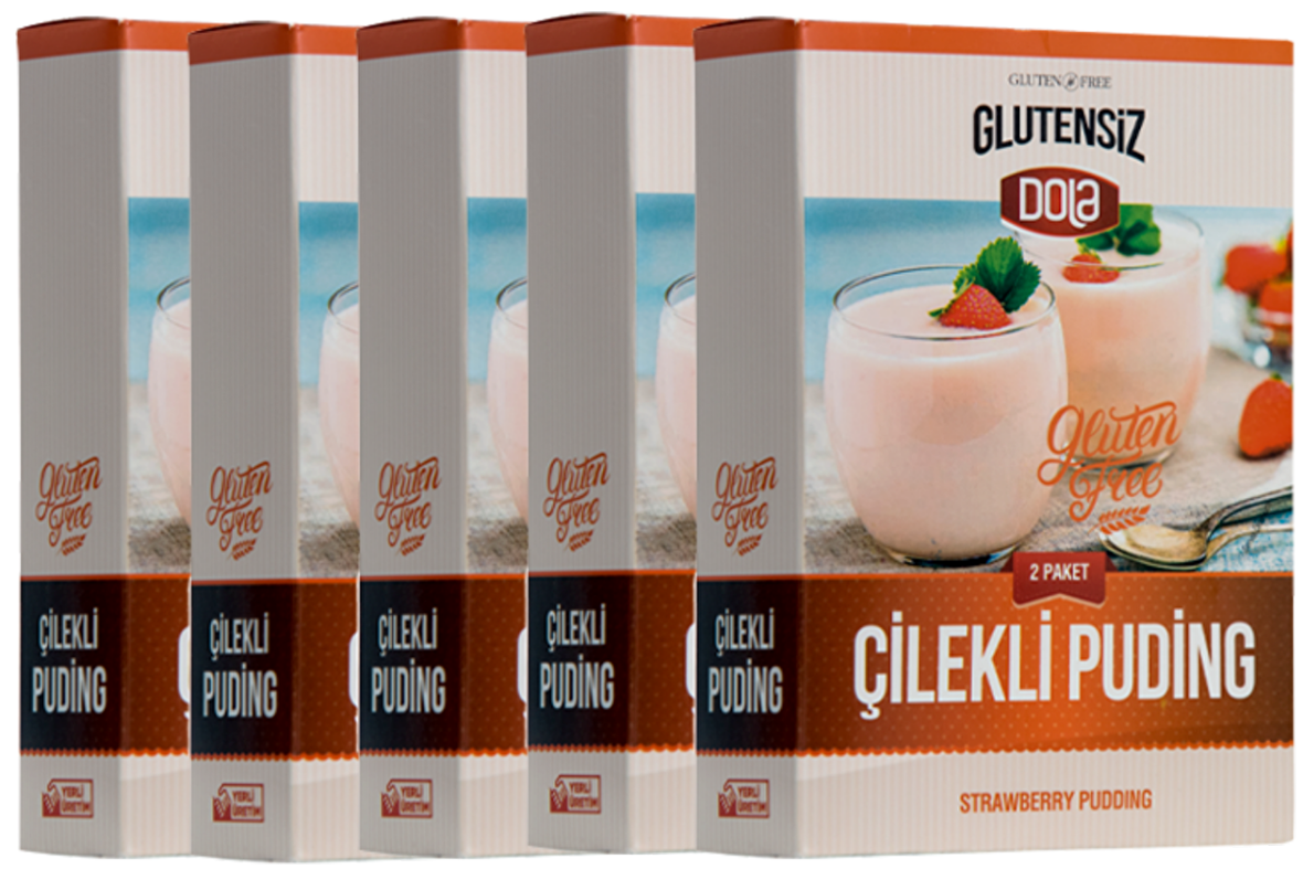 Dola Glutensiz Çilekli Puding 5 adet