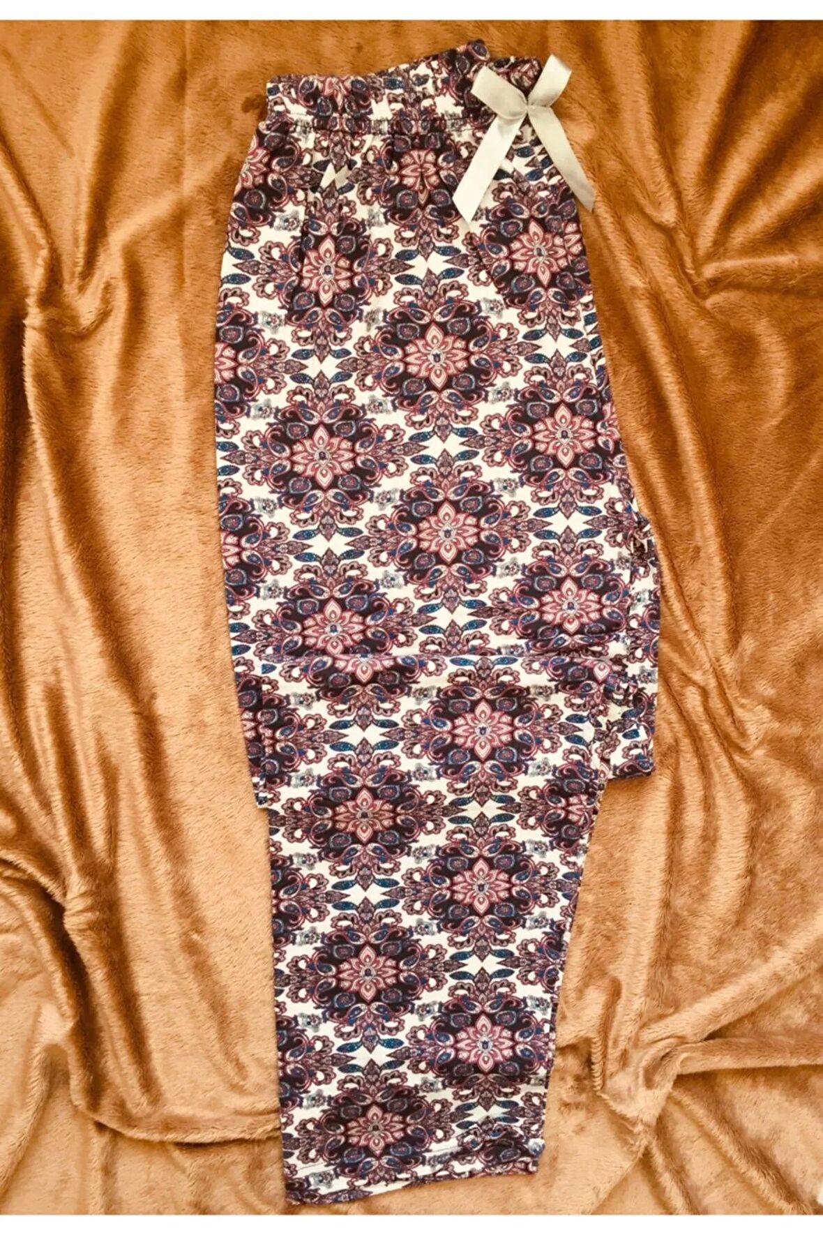 Cepsiz Viskon Yazlık Kadın Pijama Altı V40