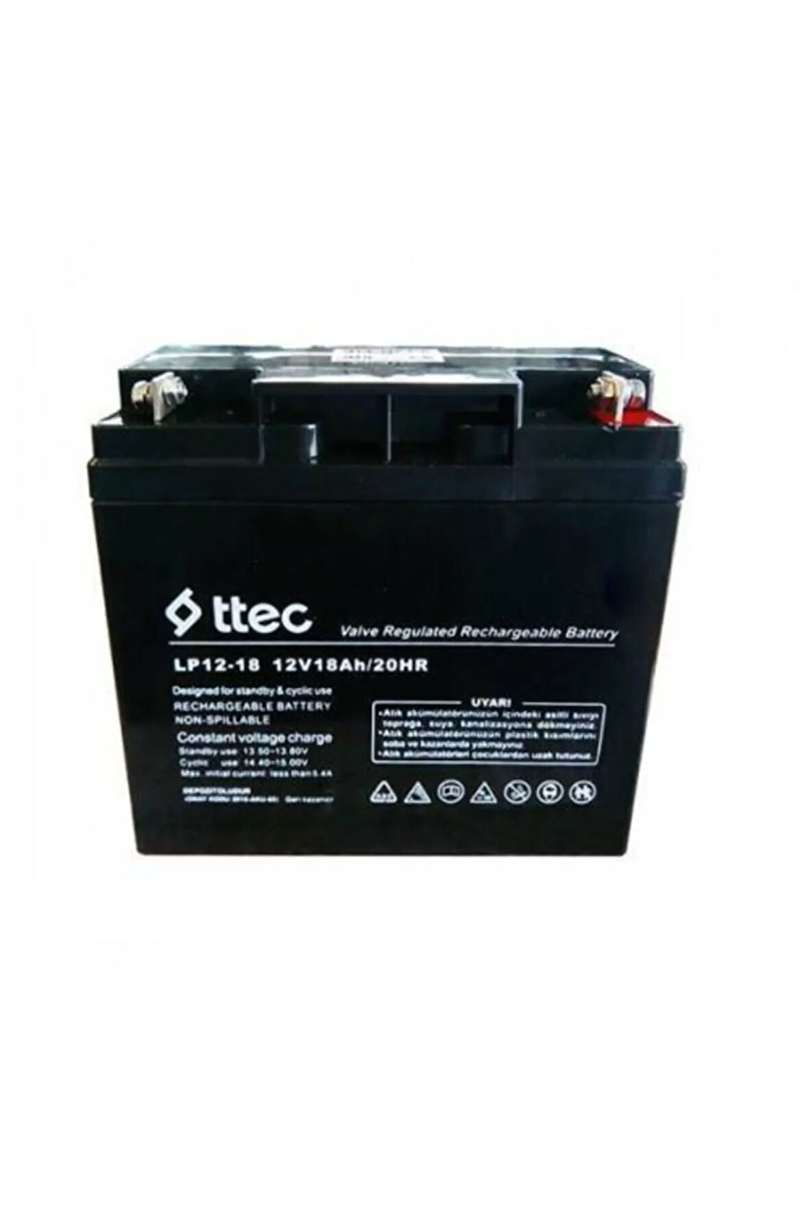 Base 12v Volt 18ah Amper Bakımsız Kuru Akü