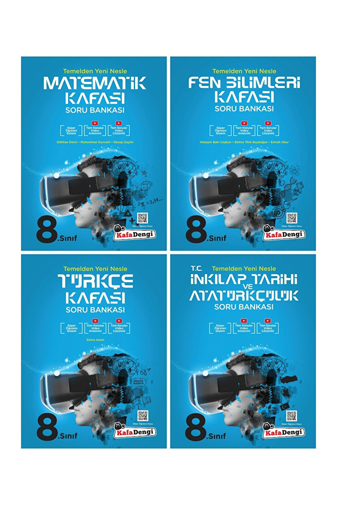 LGS 8. Sınıf Soru Bankası 4lü Set (Mat-Fen-Türkçe-İnkılap)