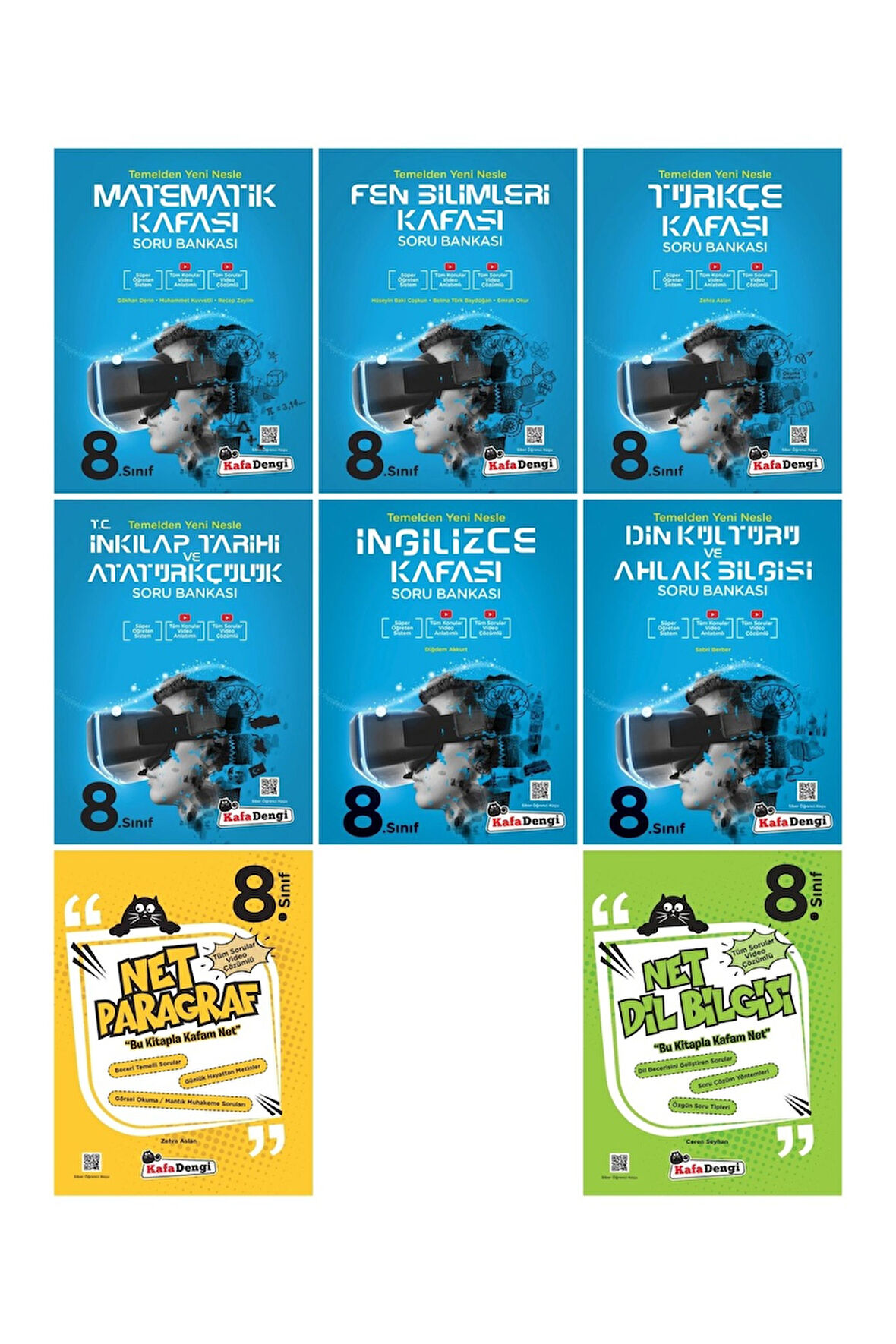 LGS 8. Sınıf Soru Bankası Tüm Dersler 8li Set