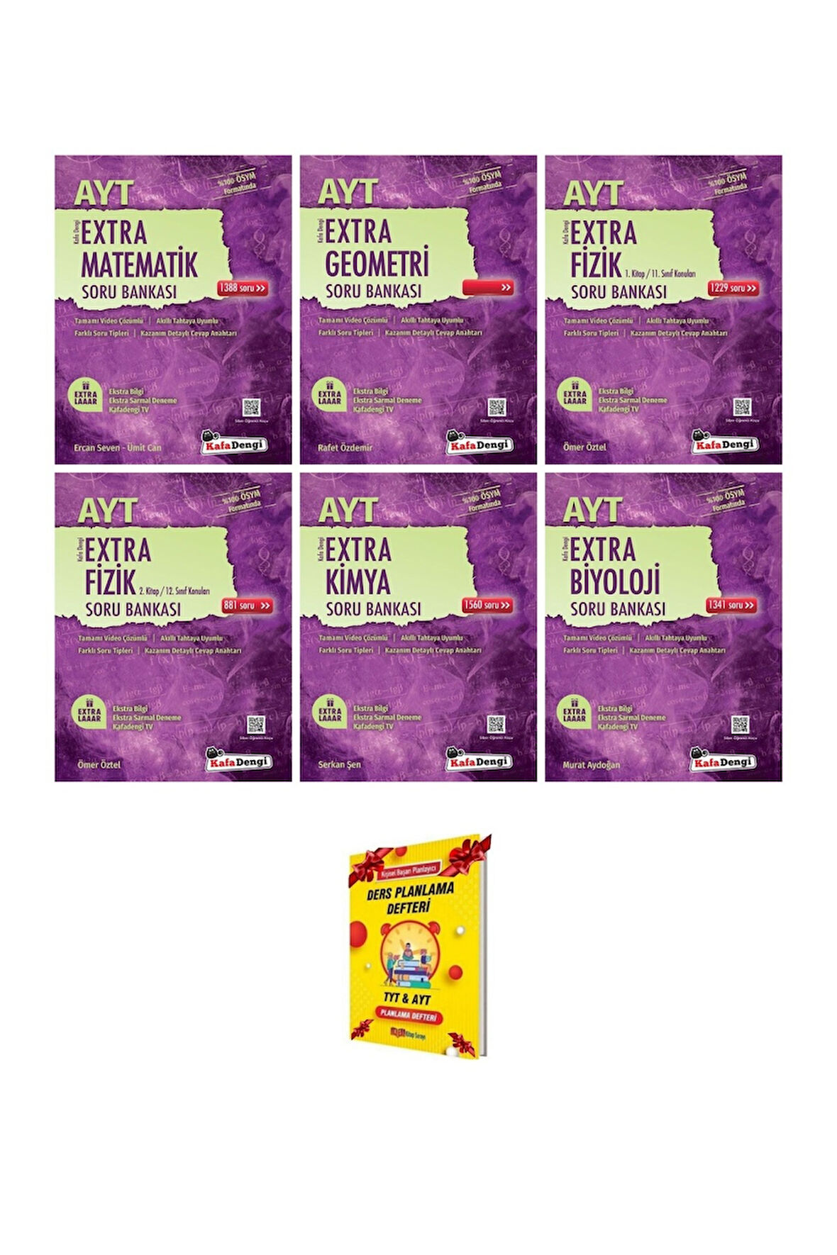 AYT Soru Bankası Extra Matematik Geometri Fizik Kimya Biyoloji