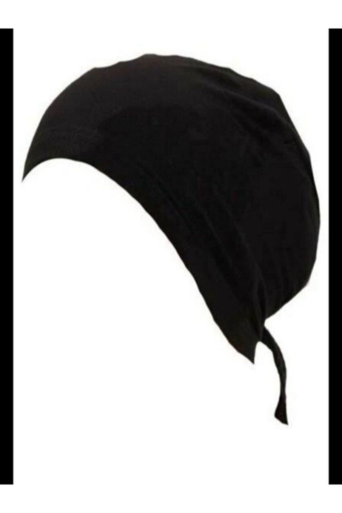 3 Adet Ligralı Bağcıklı Penye Düz Siyah Bone