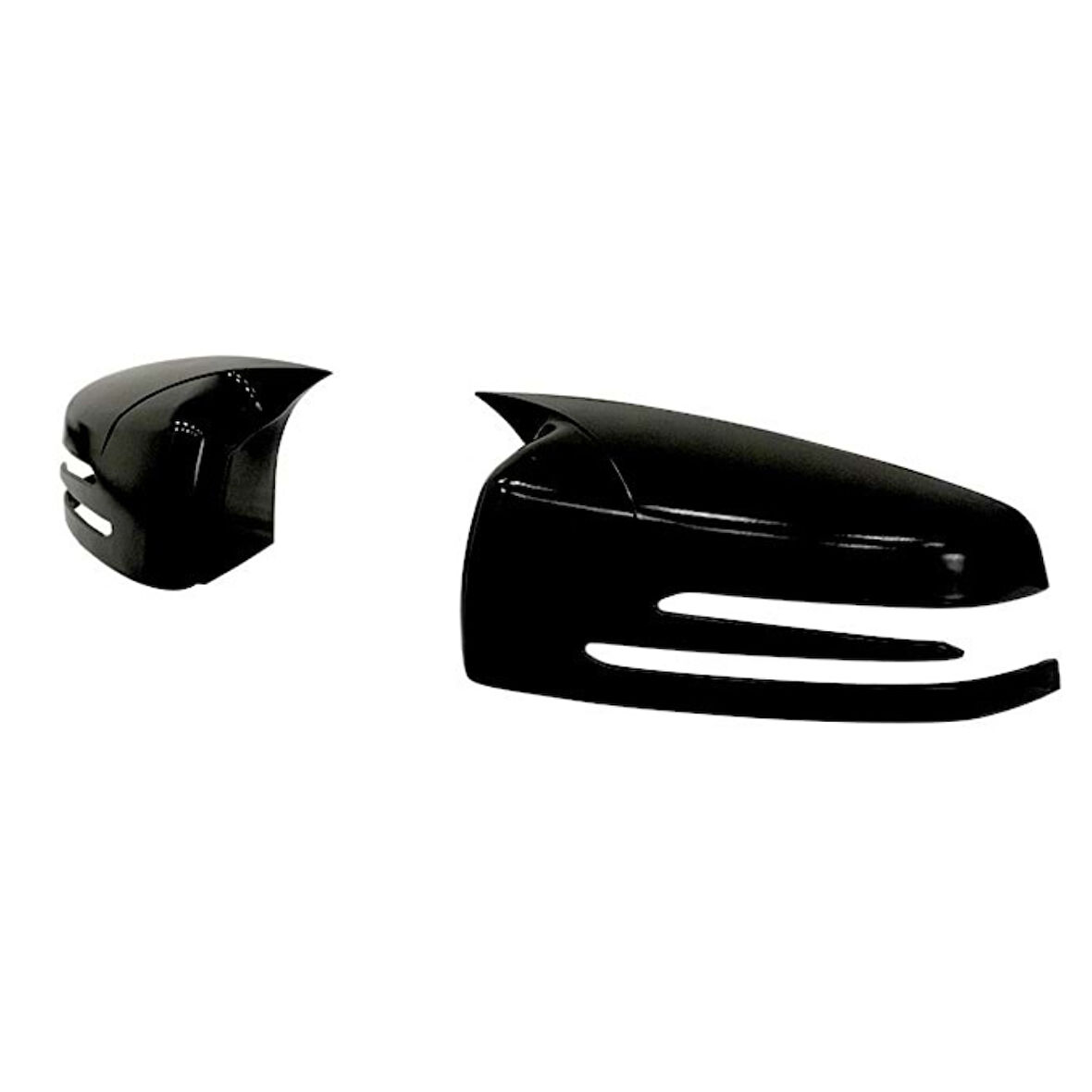 Sts Oto Aksesuar Mercedes Benz W221 2010-2013 Batman Yarasa Ayna Kapağı Piano Black Abs Plastik