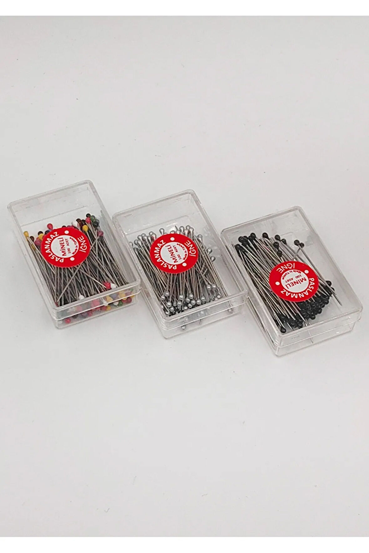 Paslanmaz Başlıklı İpek Eşarp ve Şal İğnesi Seti – 300'lü