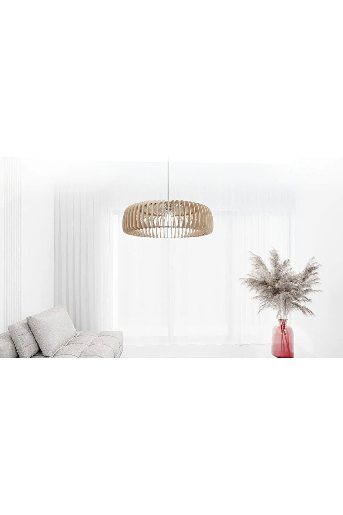 Modern Ahşap Arven Avize Rustik Sarkıt Avize Salon Avizesi
