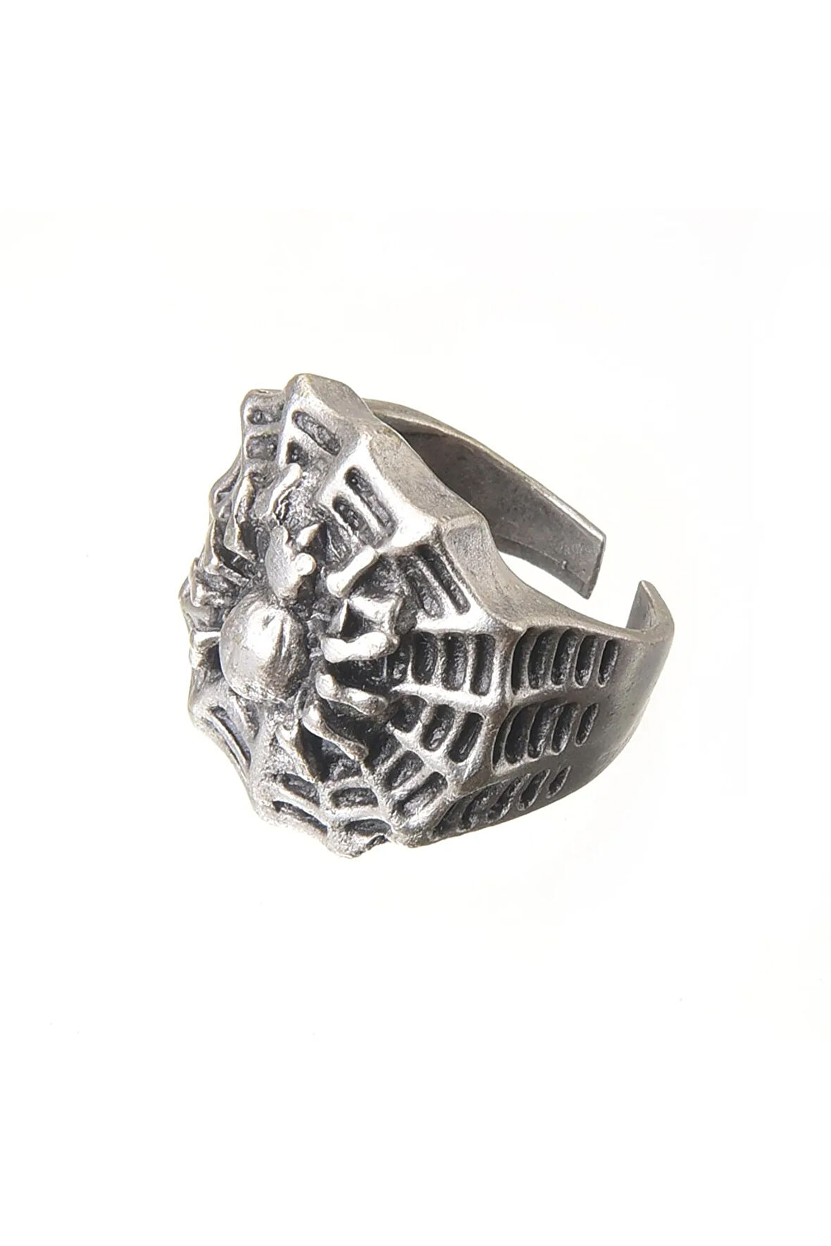 Örümcek Ağı Ayarlanabilir Motorcu Erkek Yüzük Takı Aksesuar Y24 T5