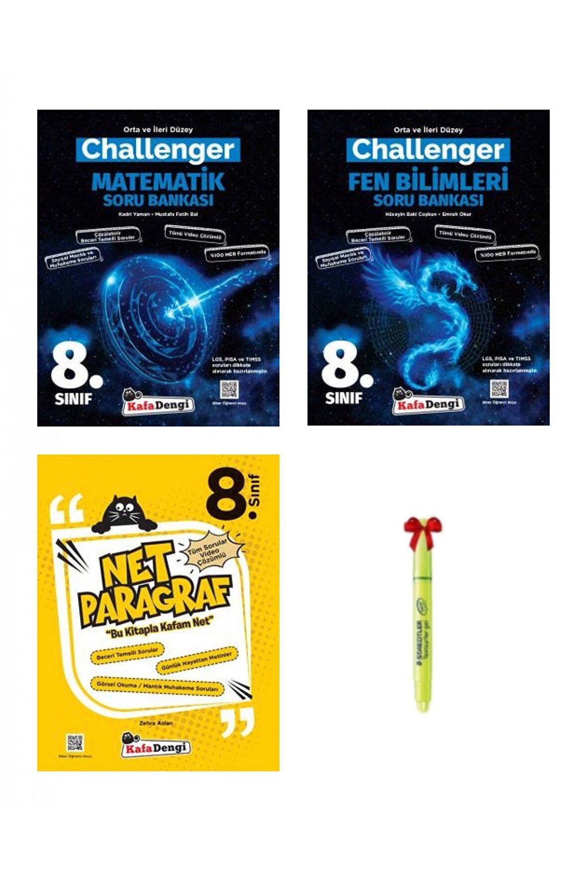 LGS 8.Sınıf Challenger Matematik Fen Bilimleri Net Paragraf Soru Bankası