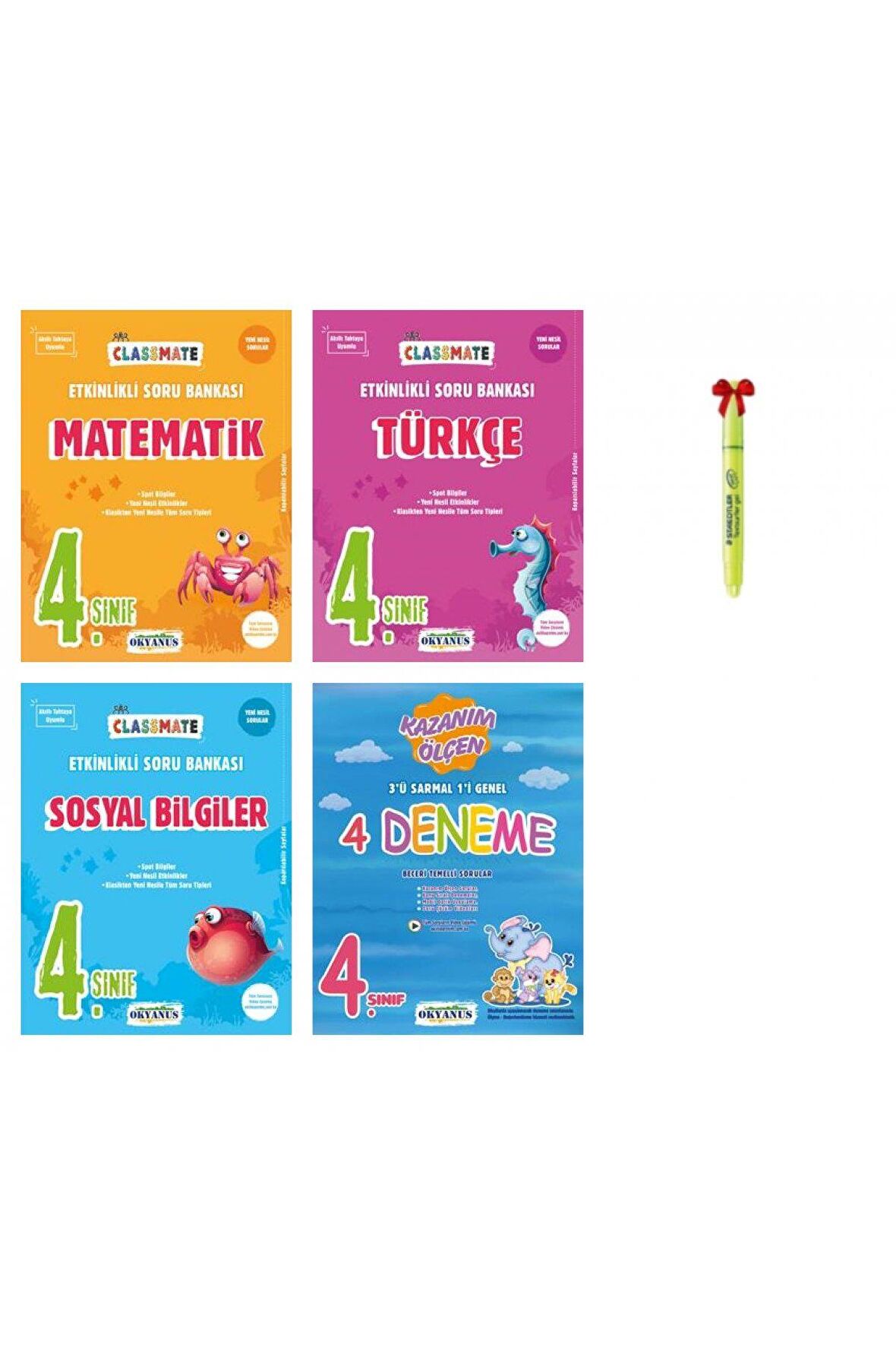4.Sınıf Classmate Matematik Türkçe Sosyal Bilgiler 4'lü Deneme
