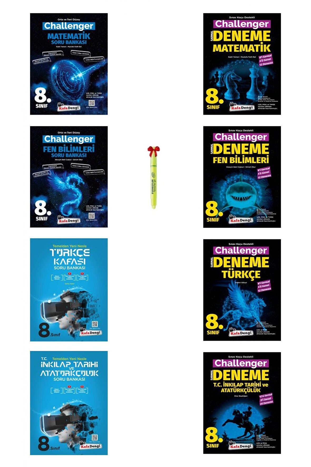 LGS 8.Sınıf Challenger Soru Bankası ve Deneme Full Set (8 kitap)