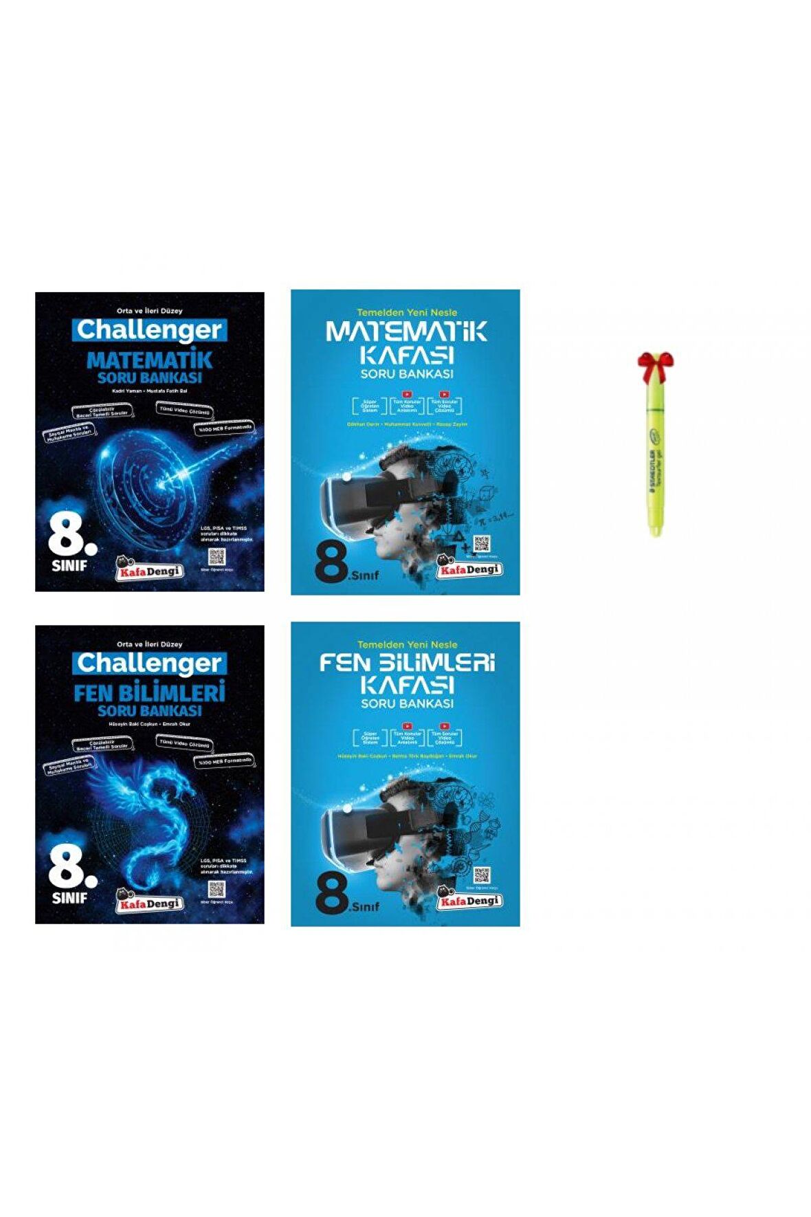 LGS 8.Sınıf Challenger Matematik Fen ve Matematik Fen Kafası Soru Bankası