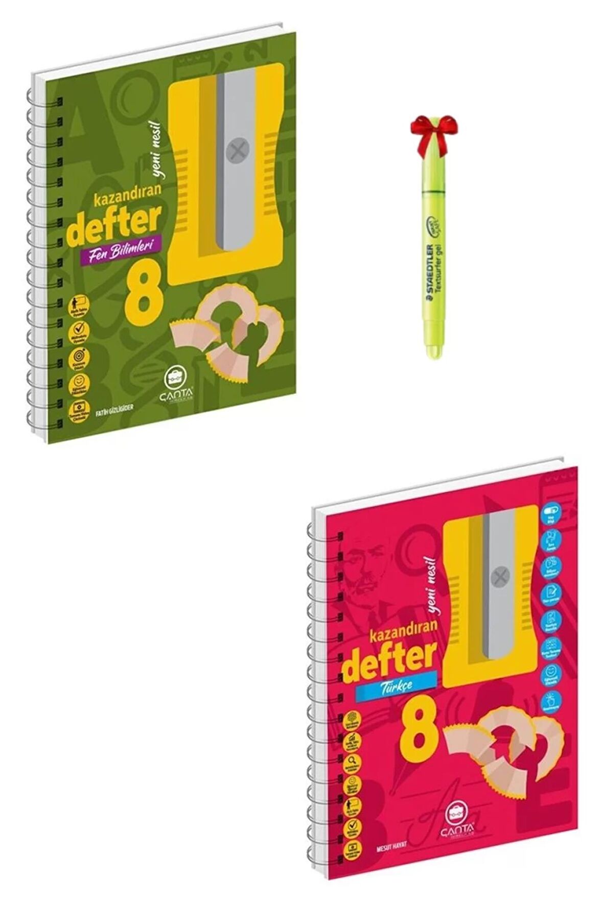 8. Sınıf Fen Bilimleri ve Türkçe akıllı defter