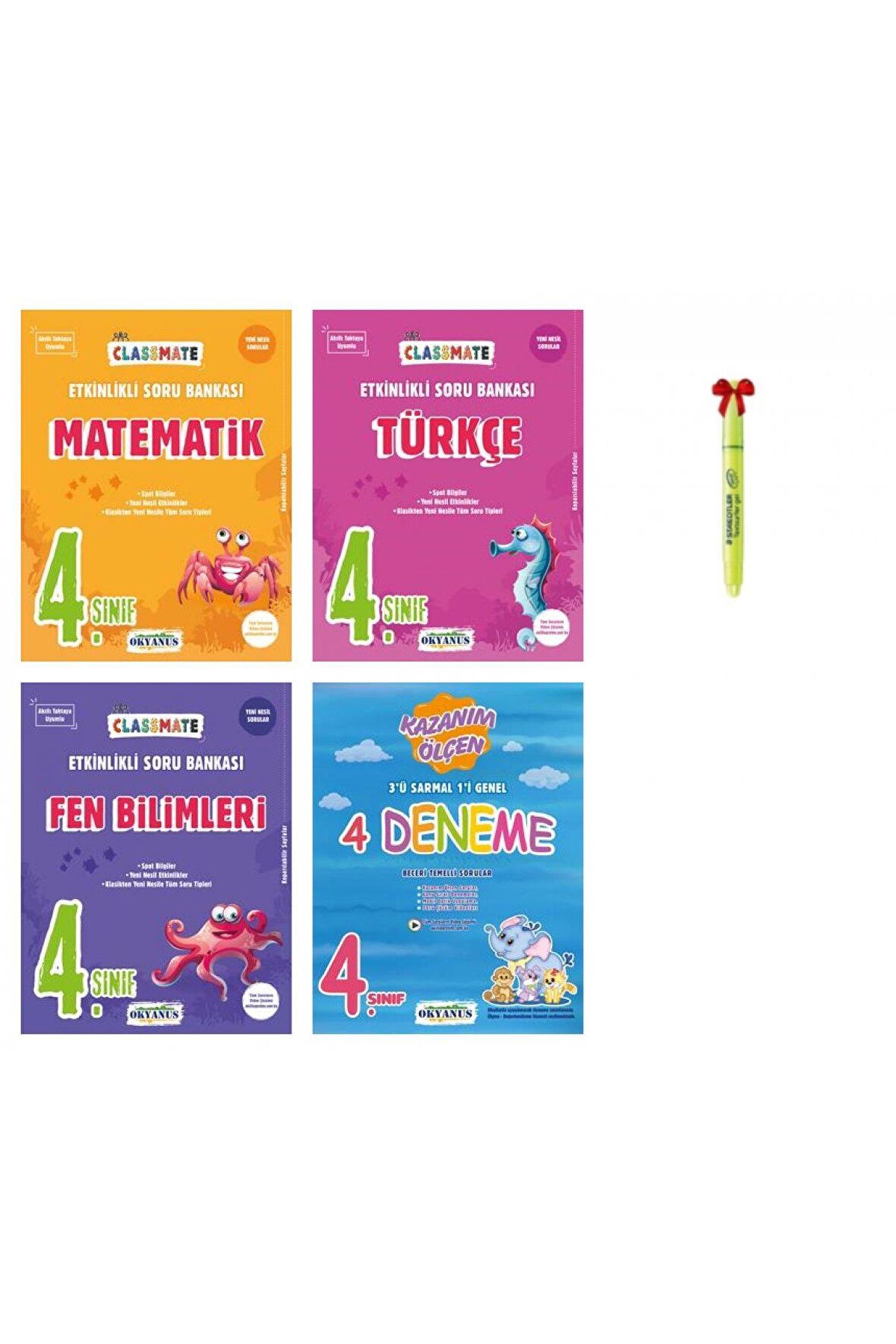 4.Sınıf Classmate Matematik Türkçe Fen Bilimleri 4'lü Deneme