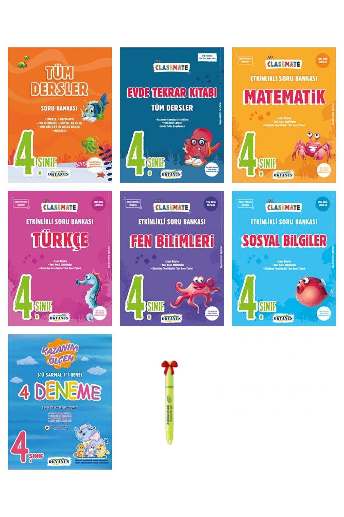 4.Sınıf Tüm Dersler FULL Set ( 7 Kitap )