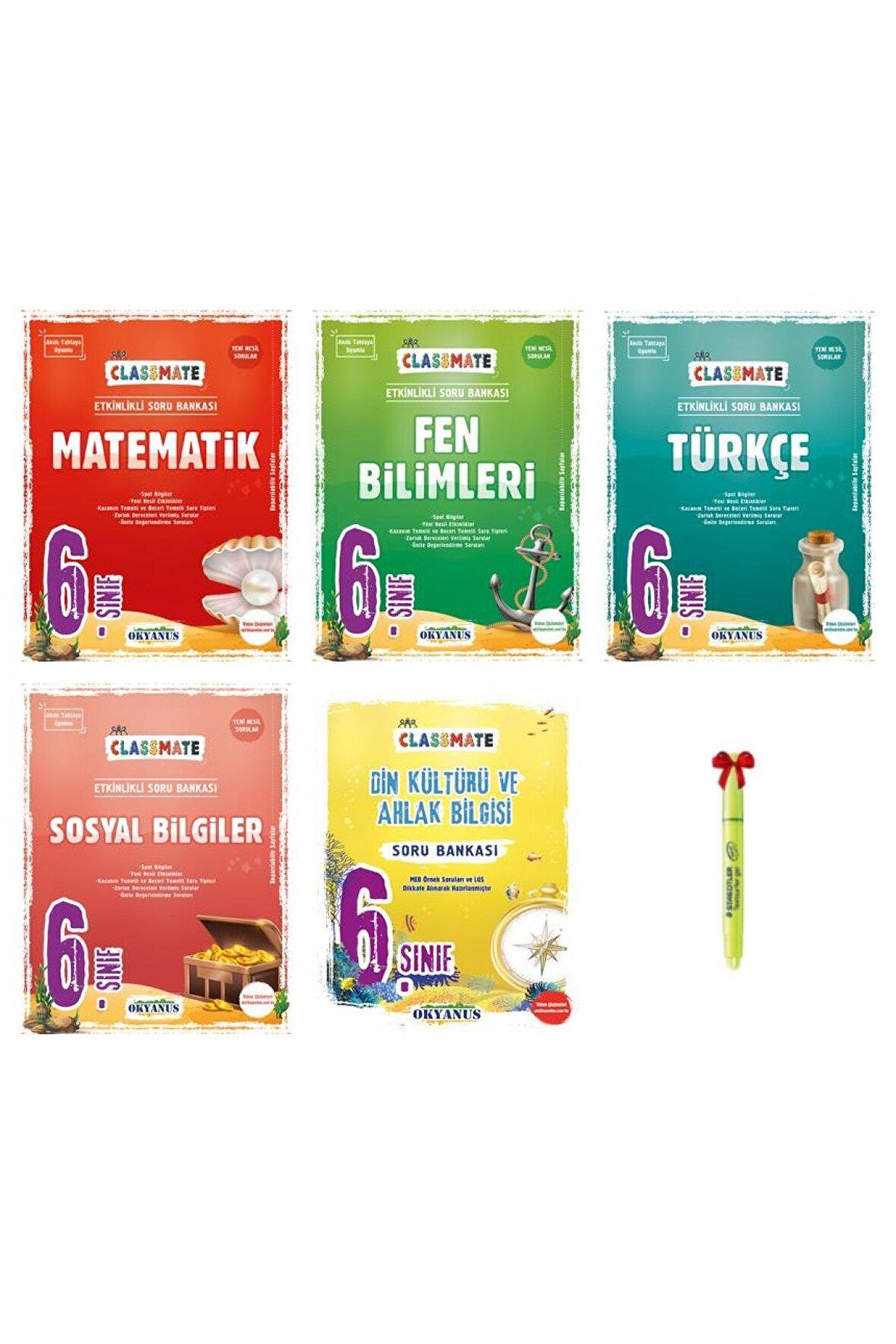 6.Sınıf Classmate Matematik Fen Türkçe Sosyal Din Soru Bankası